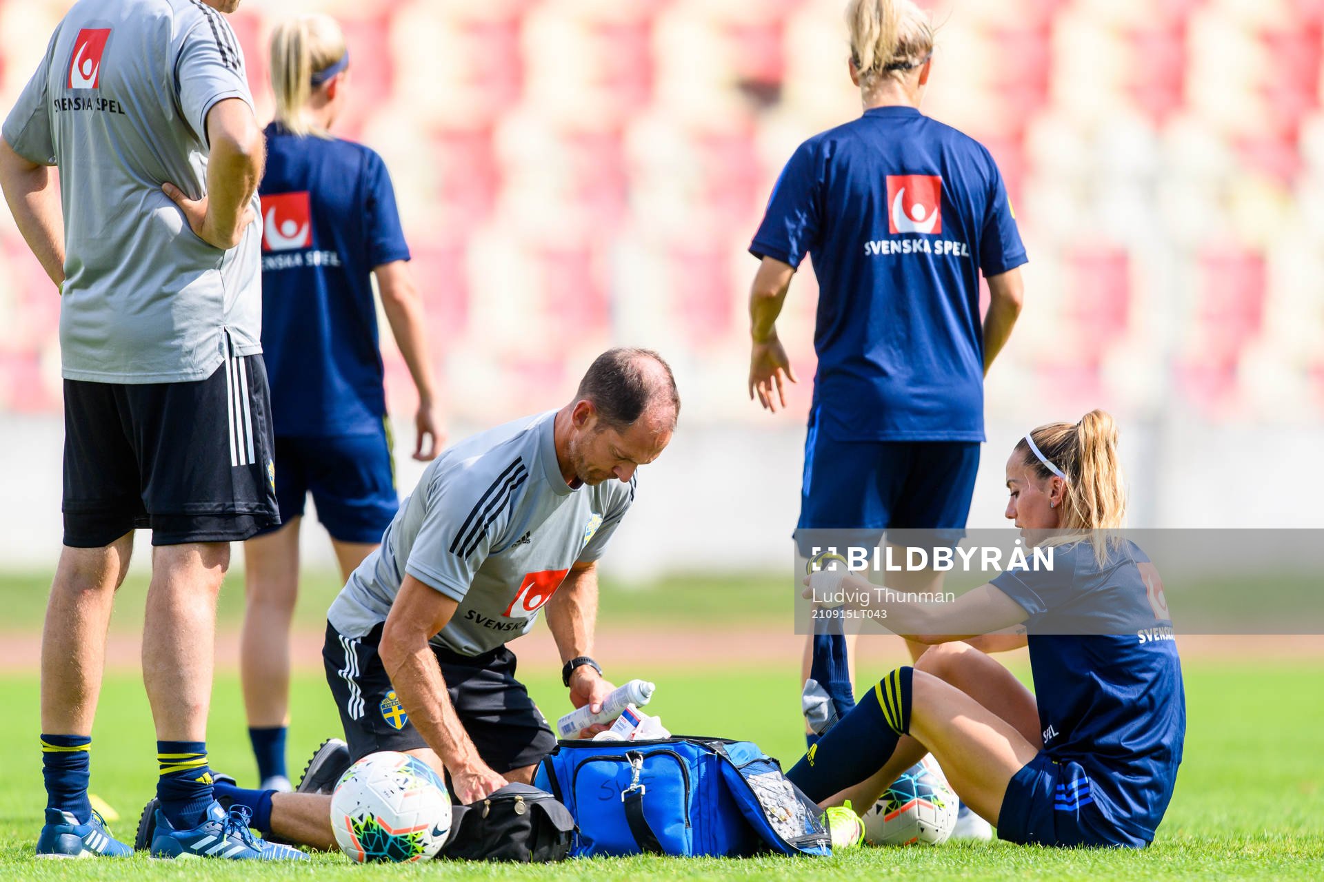 Kosovare Asllani is looked
