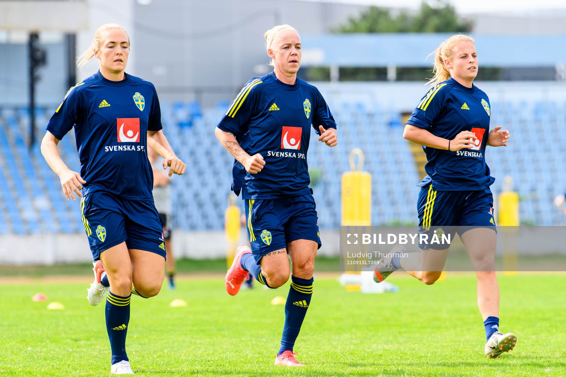 Magdalena Eriksson, Caroline Seger and Anna Anvegård of