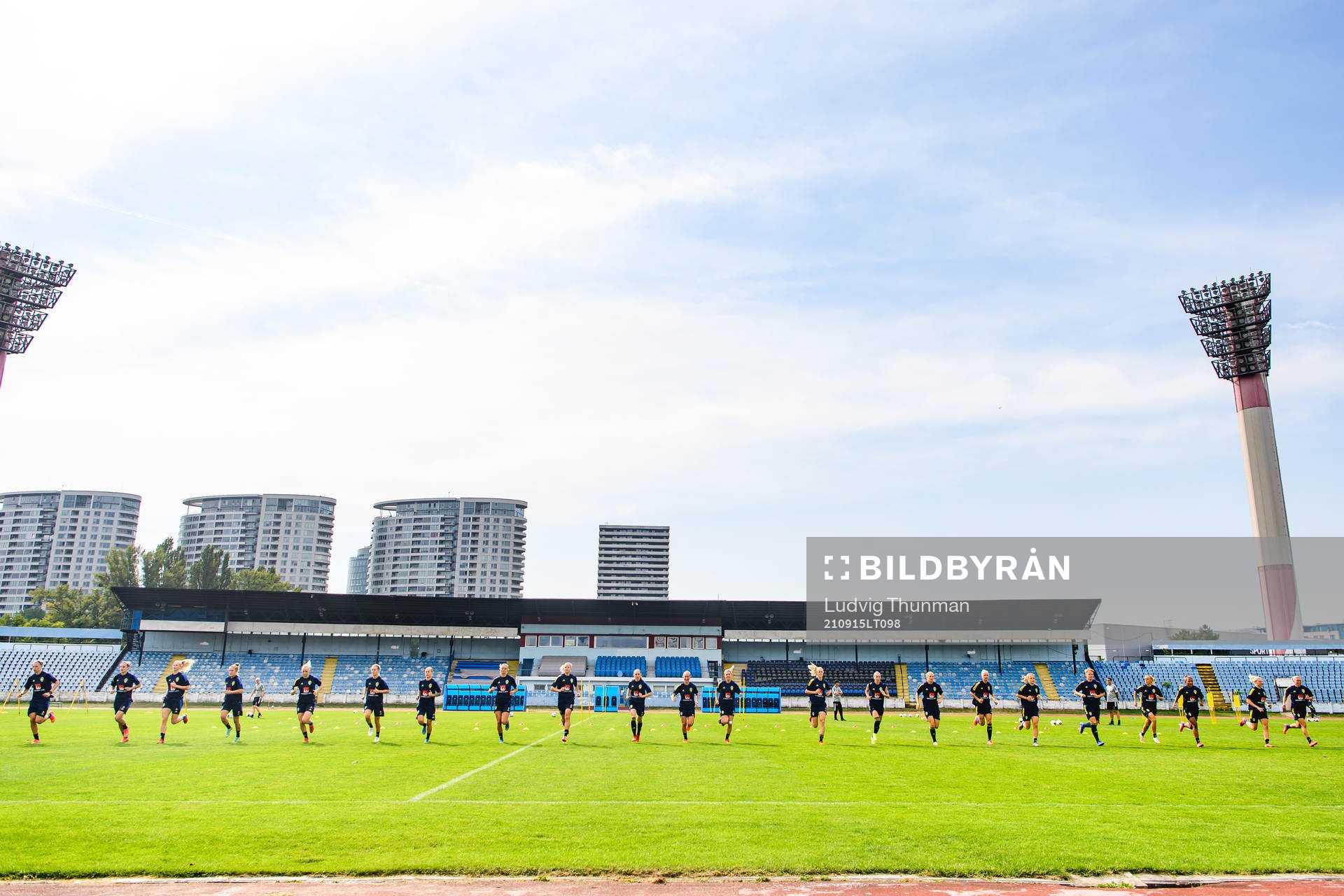 General view of the Swedish women's national football team