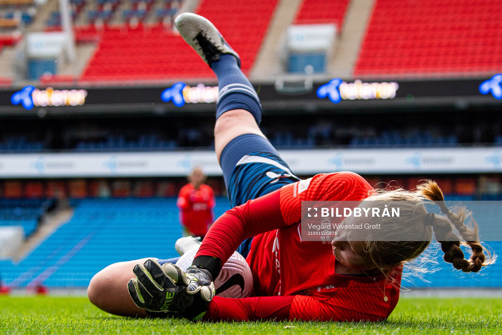 Goalkeeper Aurora Mikalsen of the Norwegian women's