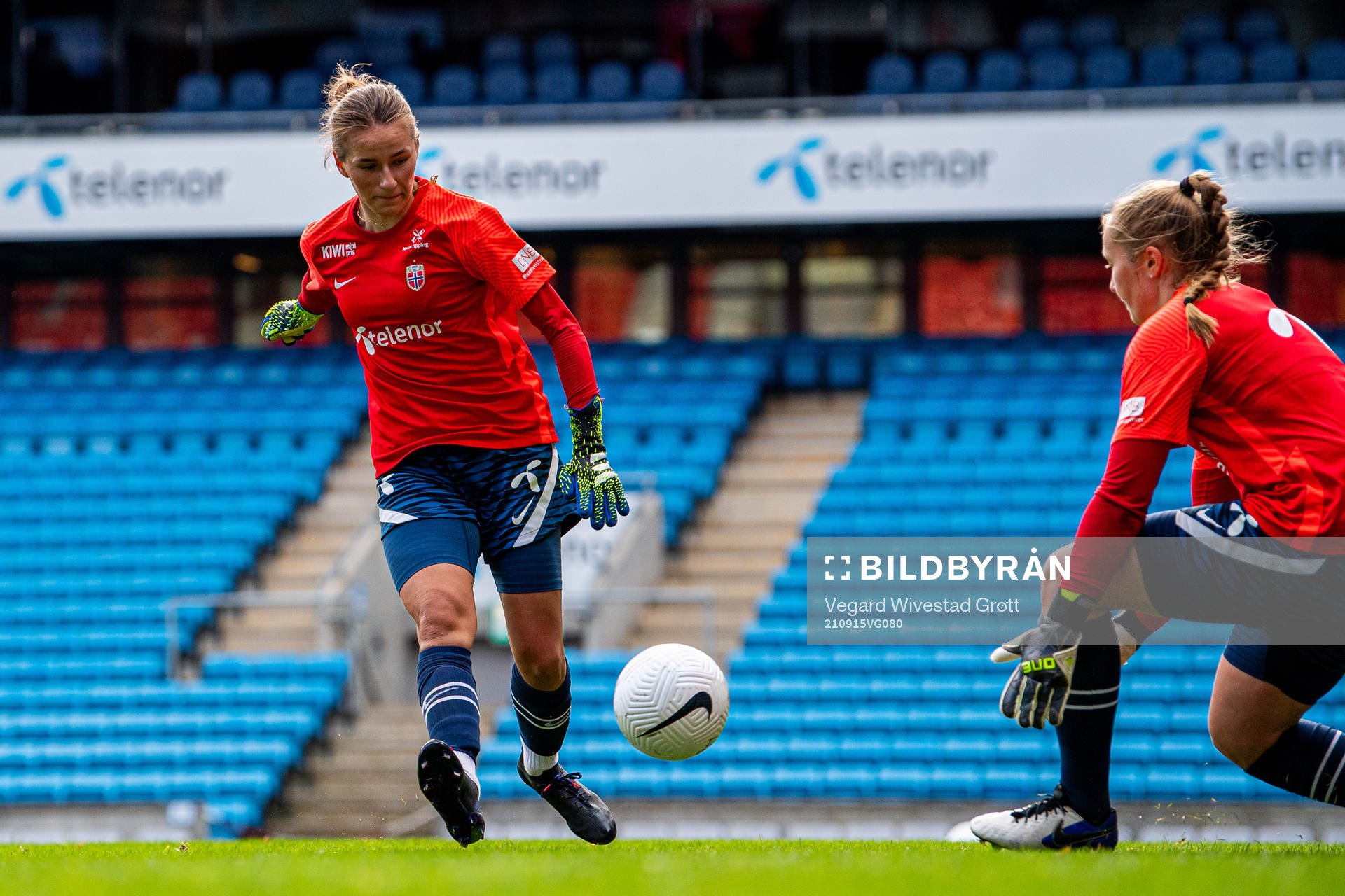 Goalkeeper Rugile Maria Rulyte of the Norwegian women's