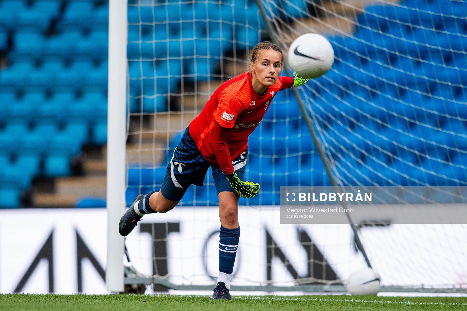 Goalkeeper Rugile Maria Rulyte of the Norwegian women's