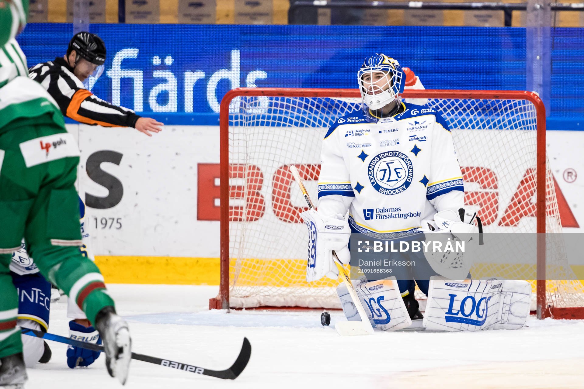 Leksands målvakt Kasimir Kaskisuo deppar