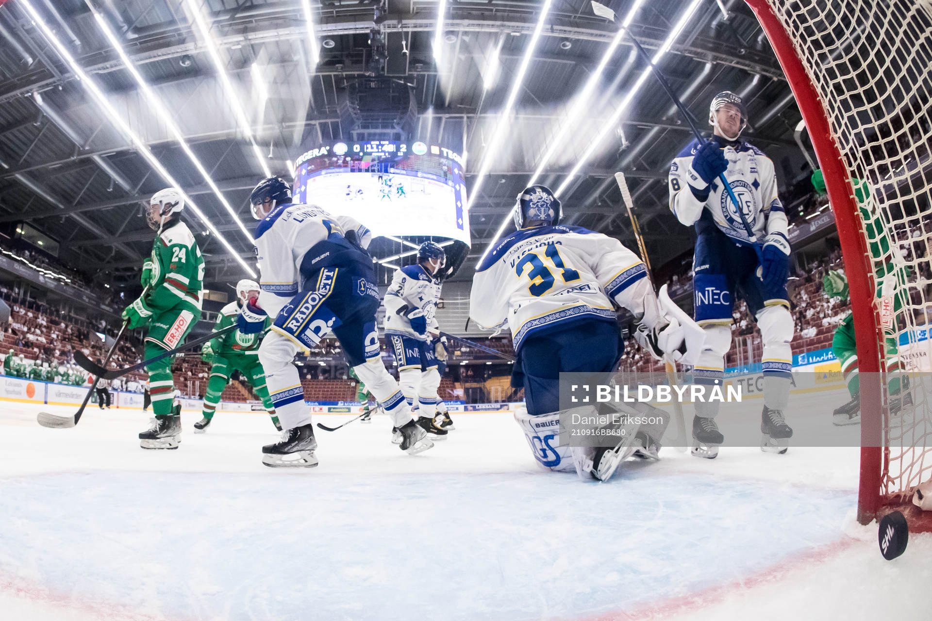 Rögles Marco Kasper  och Leksands Alexander Lundqvist och