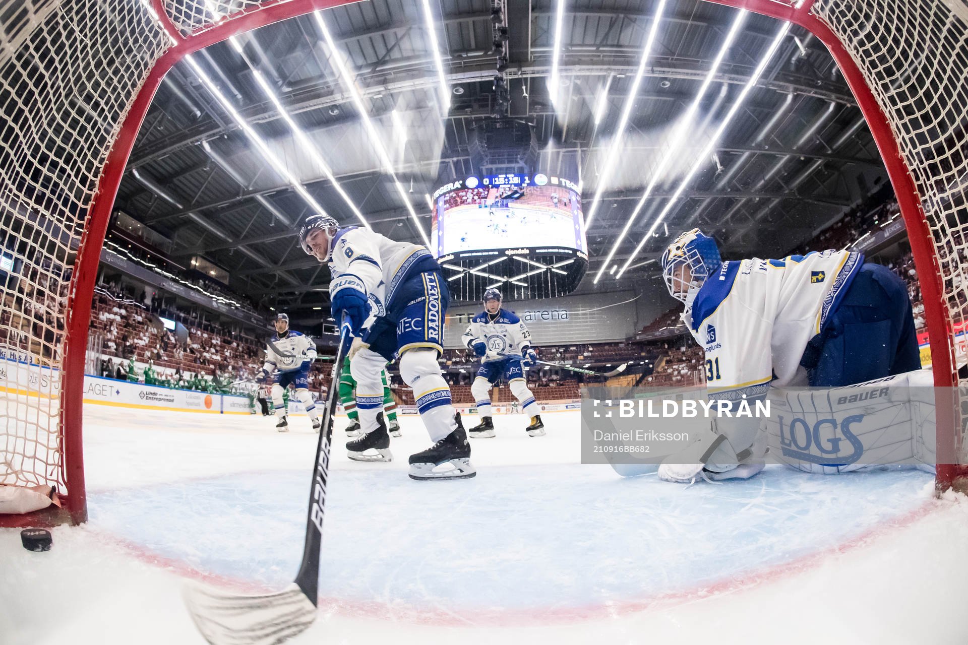 Leksands Matt Caito och Leksands målvakt Kasimir Kaskisuo