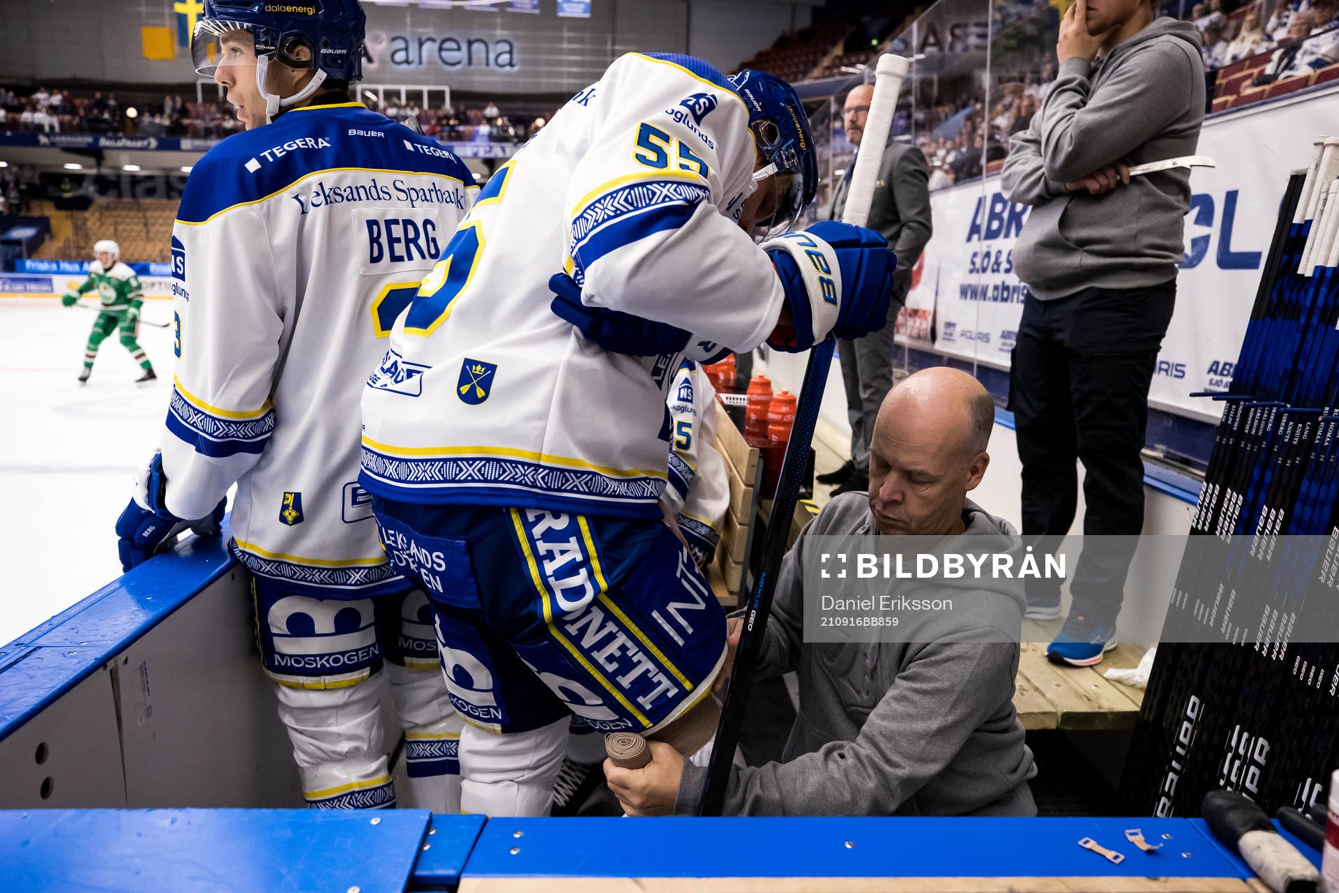 Leksands Jonas Ahnelöv och Leksands fysioterepaut Per-Ivar