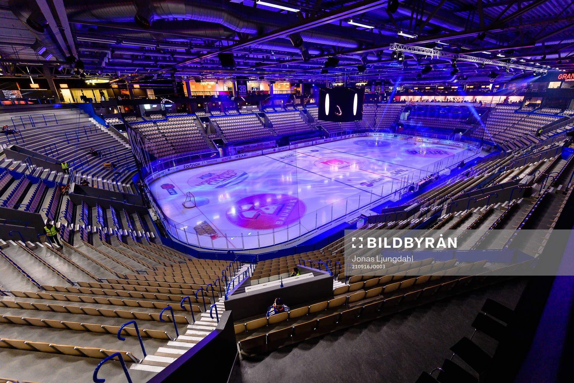 Interiör vy från Vida arena före