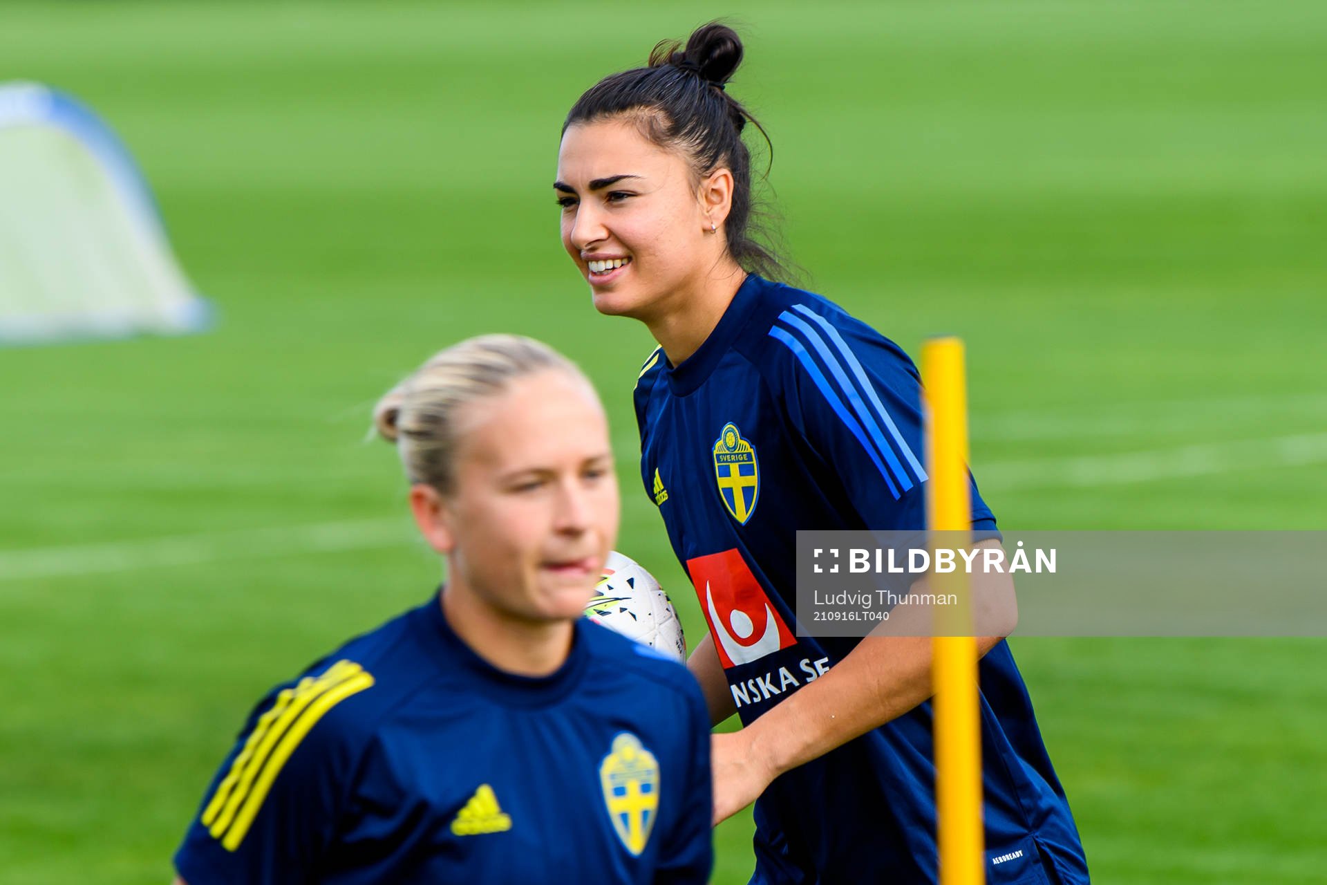 Goalkeeper Zecira Musovic of the Swedish women's national