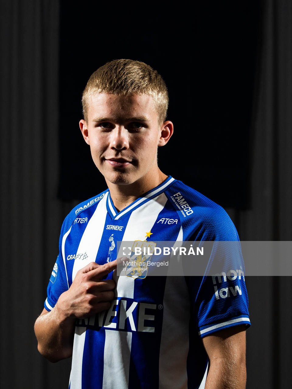IFK Göteborgs Isak Dahlqvist poserar för ett porträtt den 16 september 2021 i Göteborg. 