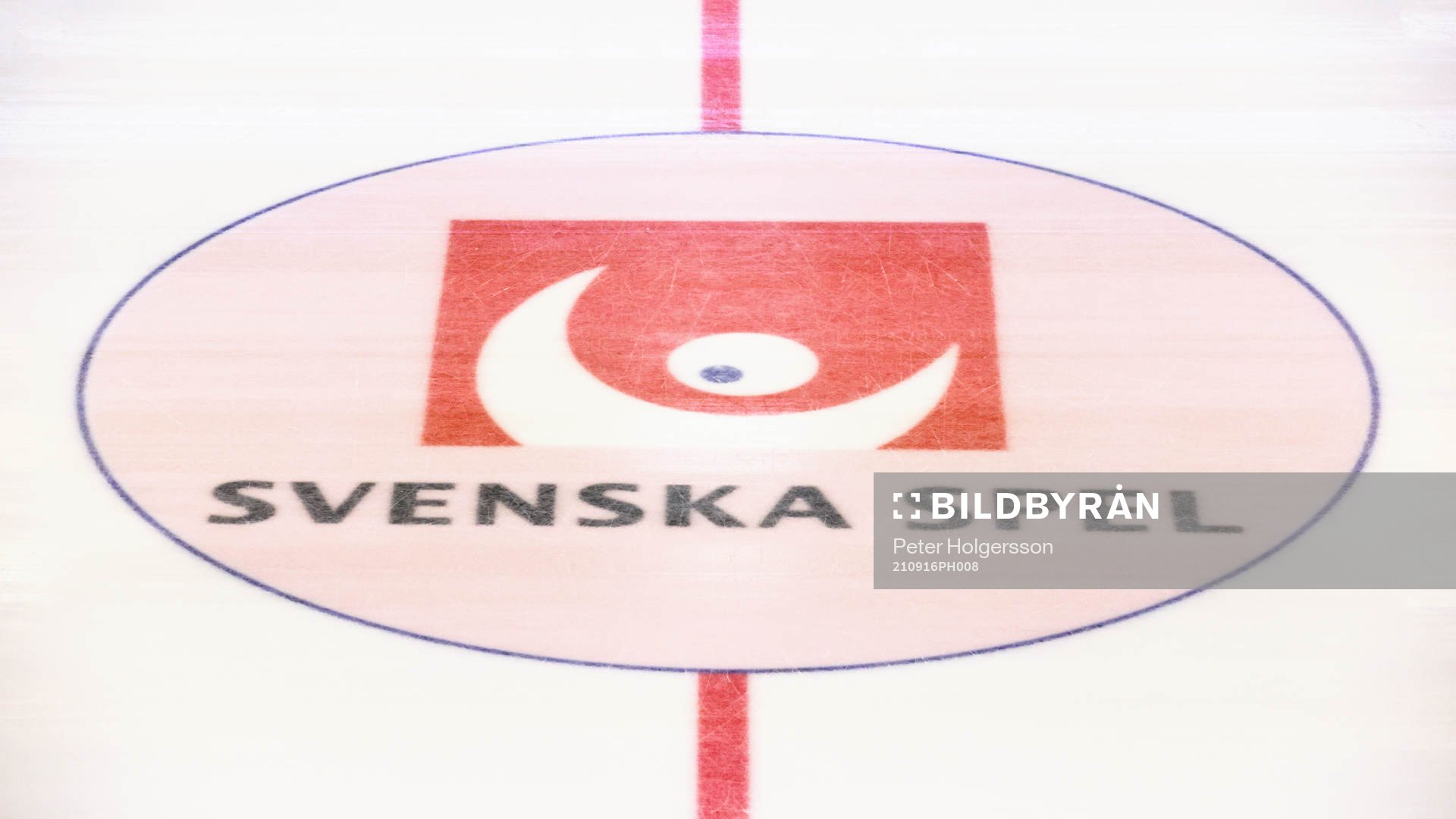 Tekningscirkel med Svenska Spel-logga ishockeymatchen i SHL