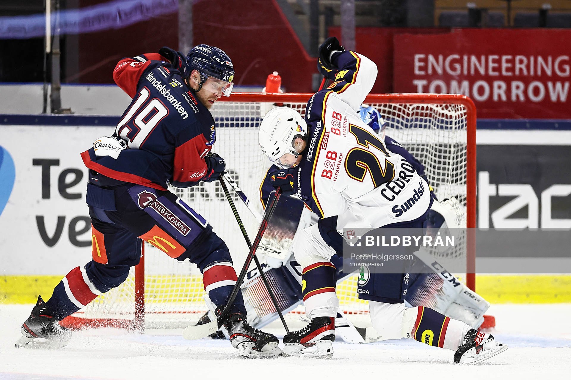 Linköpings Patrick Russel och Djurgårdens Filip Cederqvist