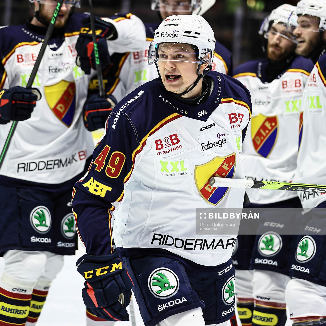 Djurgårdens Rhett Rakhshani jublar