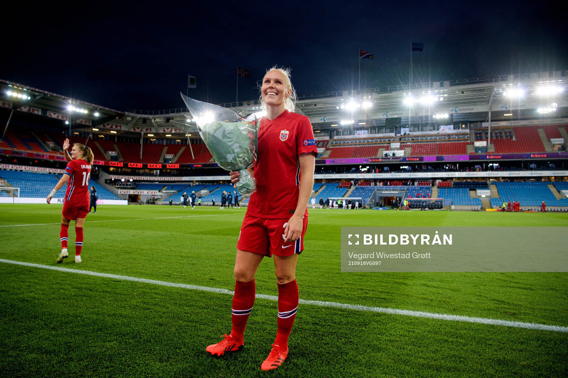 Maria Thorisdottir of Norway celebrates