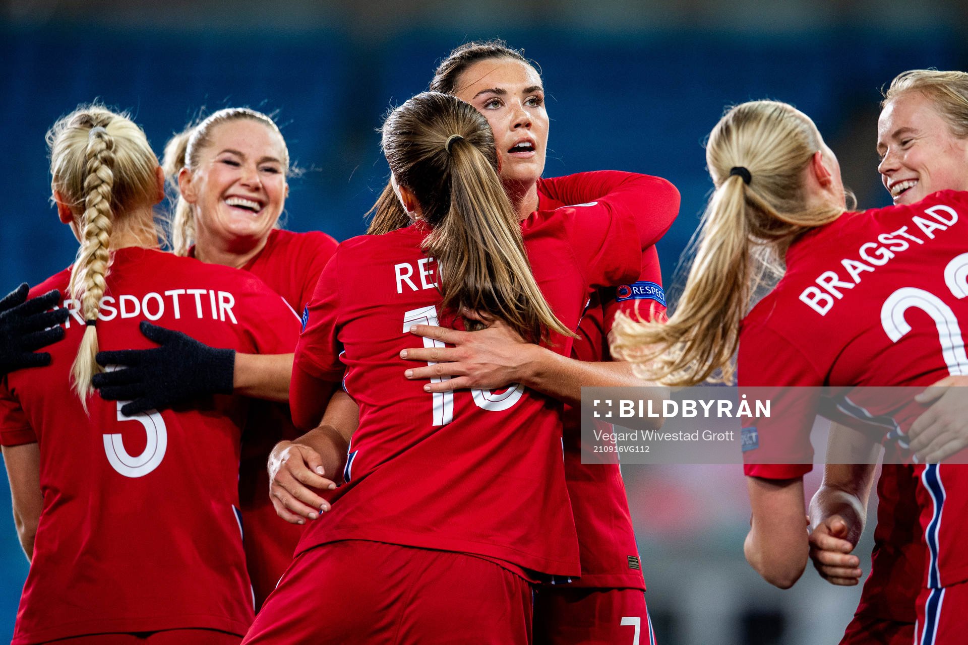 Guro Reiten and Ingrid Syrstad Engen of Norway celebrate