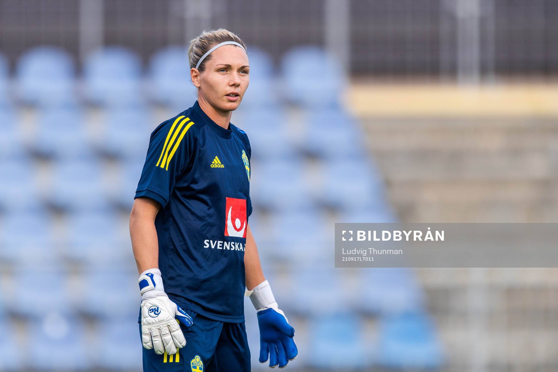 Goalkeeper Jennifer Falk of Sweden