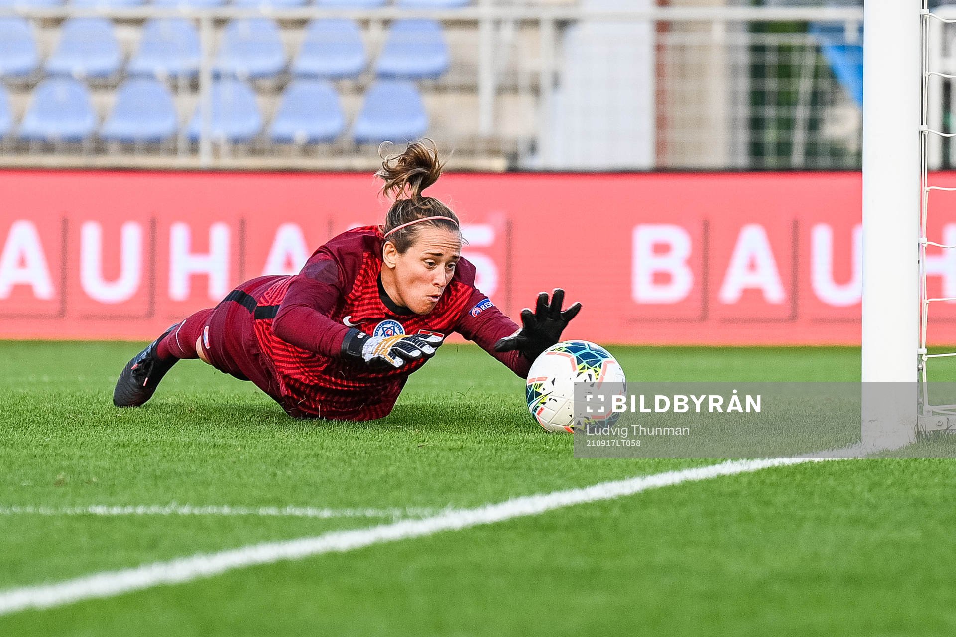 Goalkeeper Maria Korenciova of Slovakia