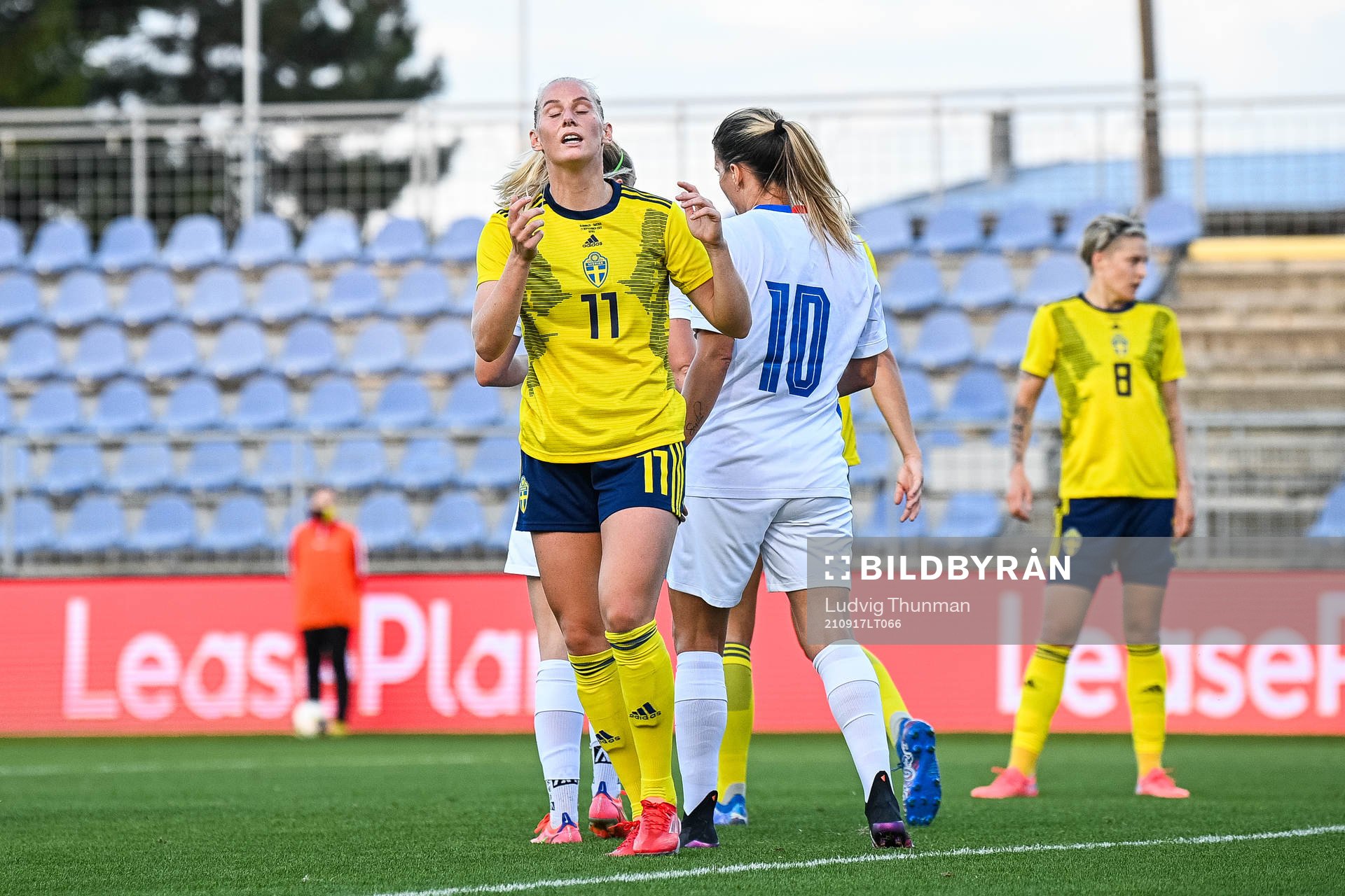 Stina Blackstenius of Sweden reacts