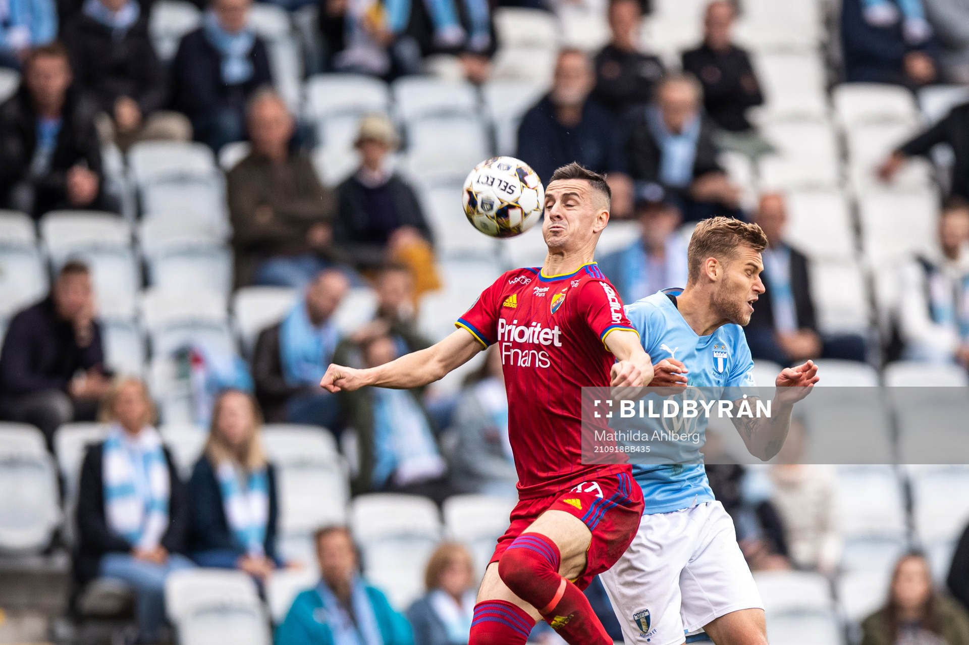 Djurgårdens Haris Radetinac och Malmö FFs Felix Beijmo