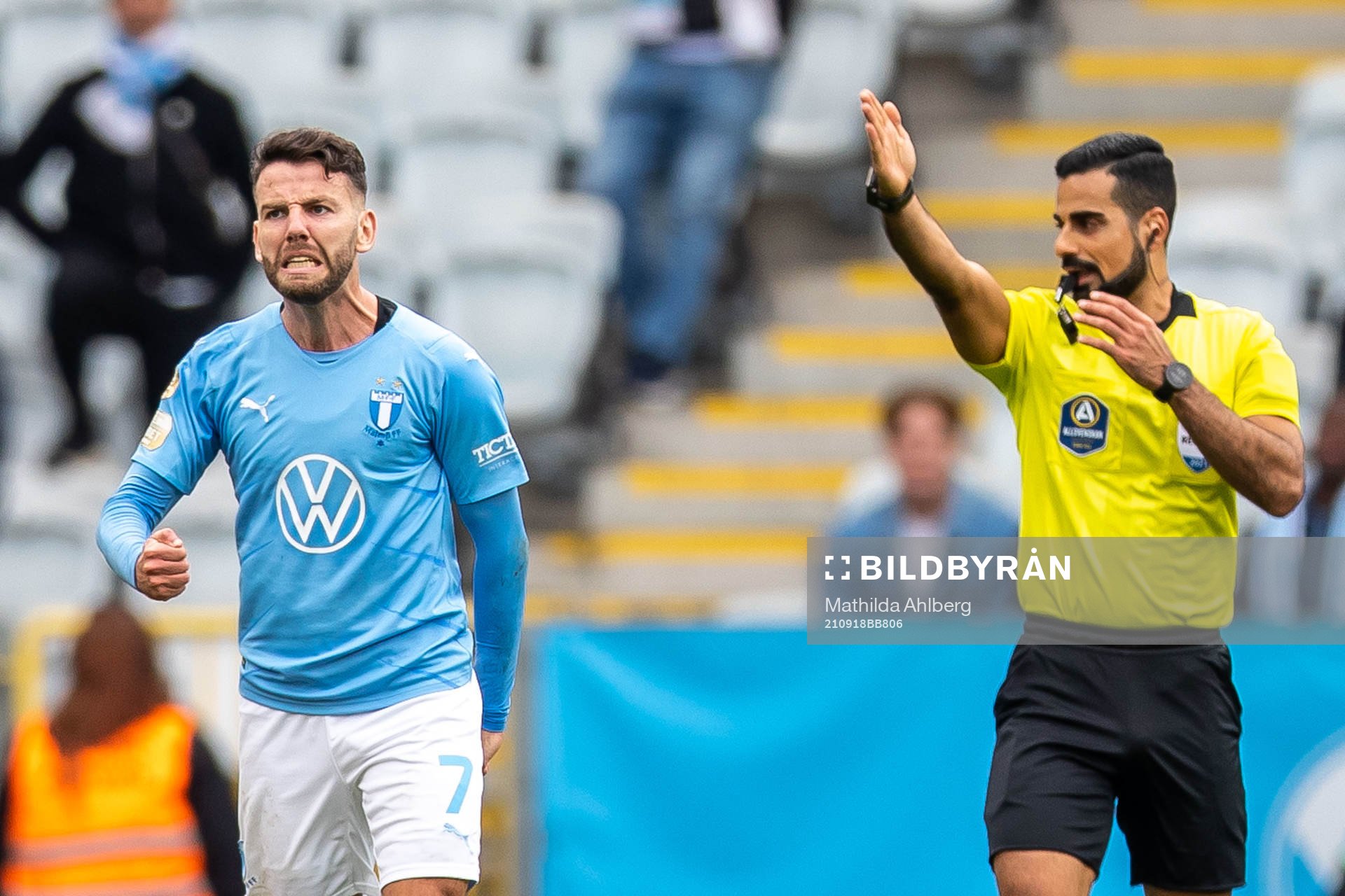 Malmö FFs Erdal Rakip reagerar på domslut från domare