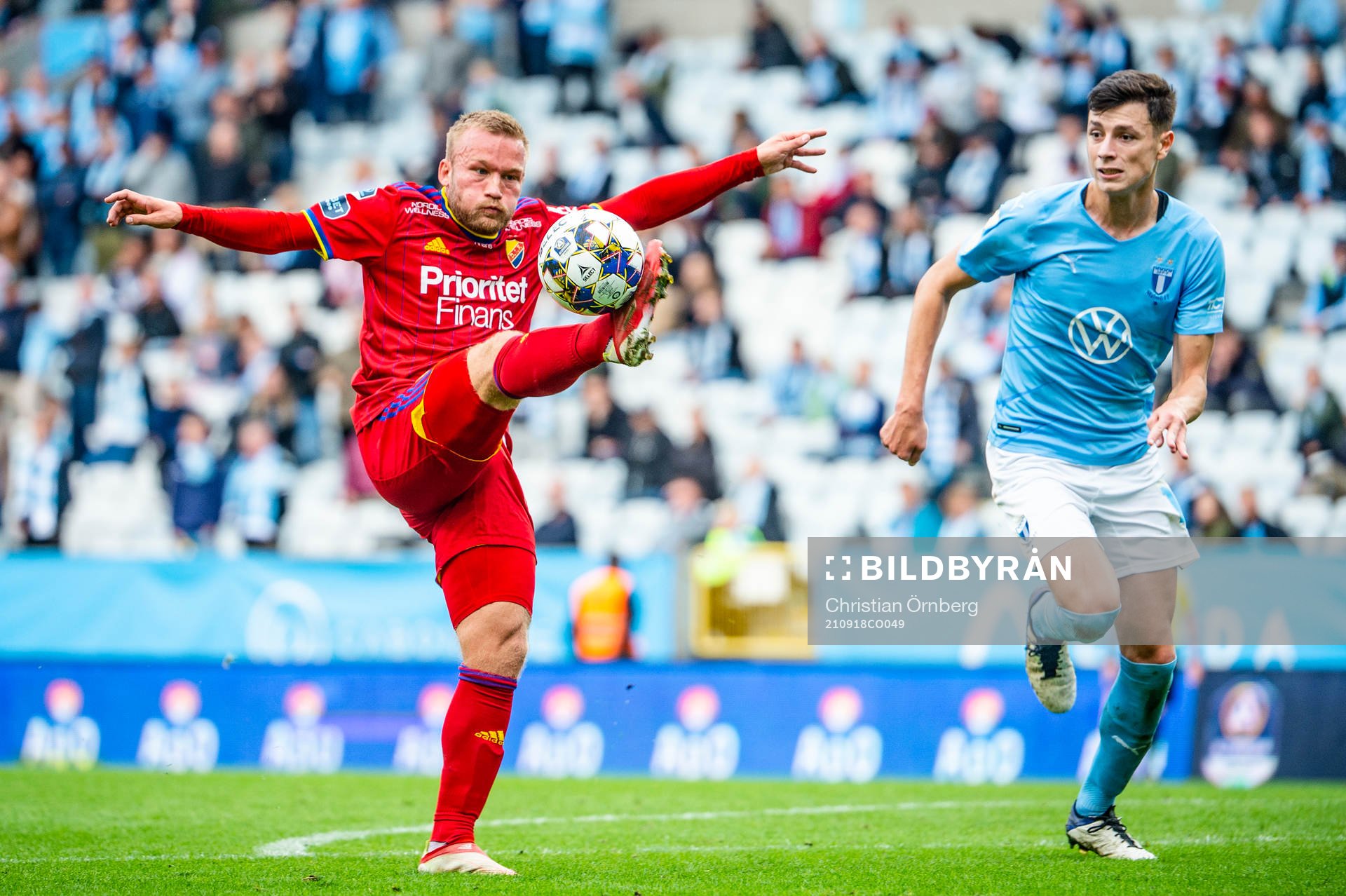 Djurgårdens Nicklas Bärkroth mot Malmö FFs Anel
