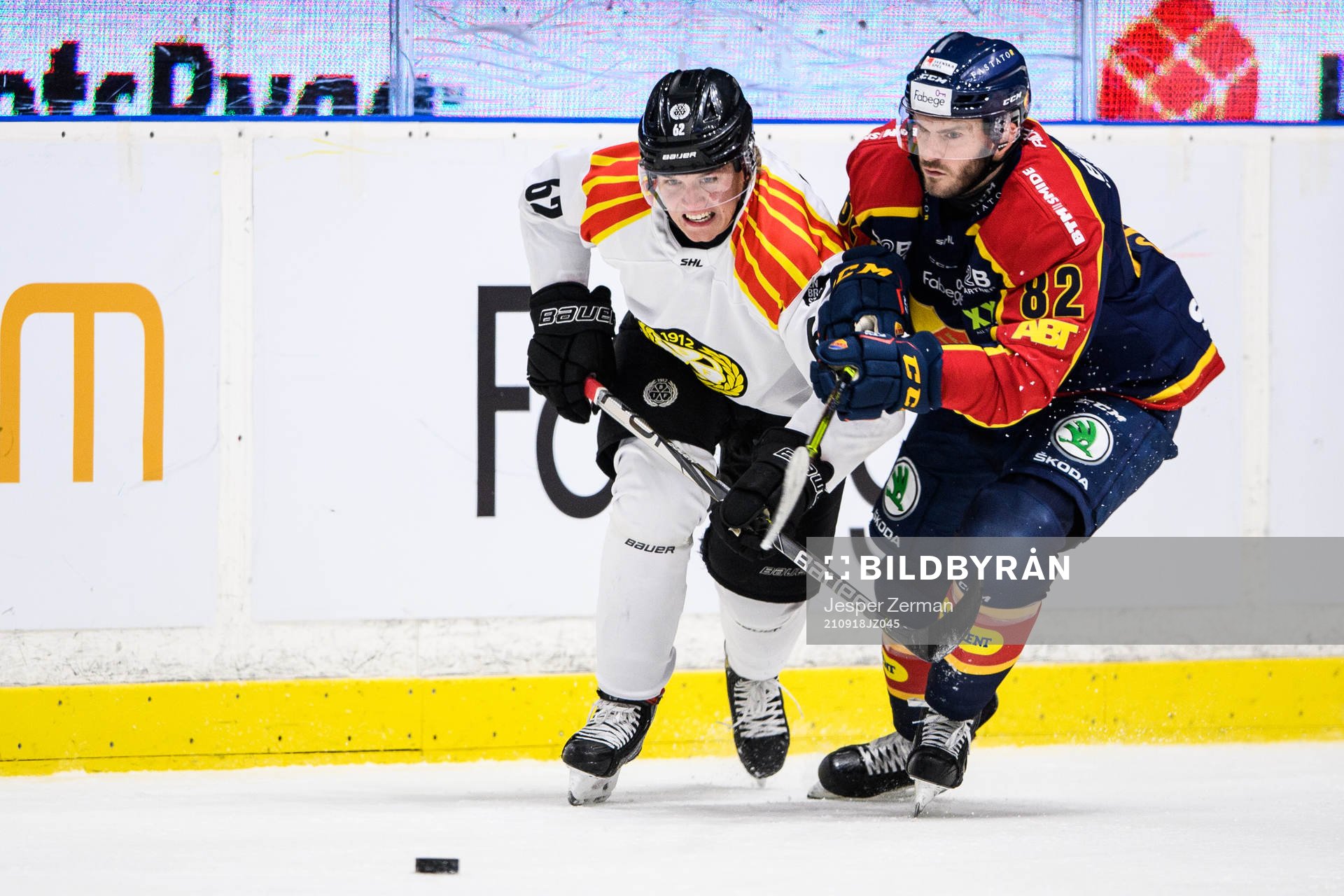 Brynäs Tom Hedbergoch Djurgårdens Paul Carey