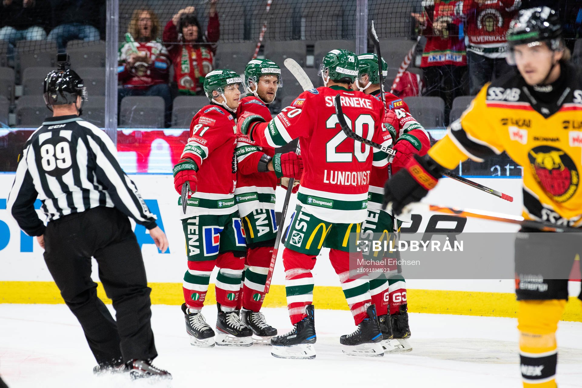 Frölundas Jacob Nilsson jublar