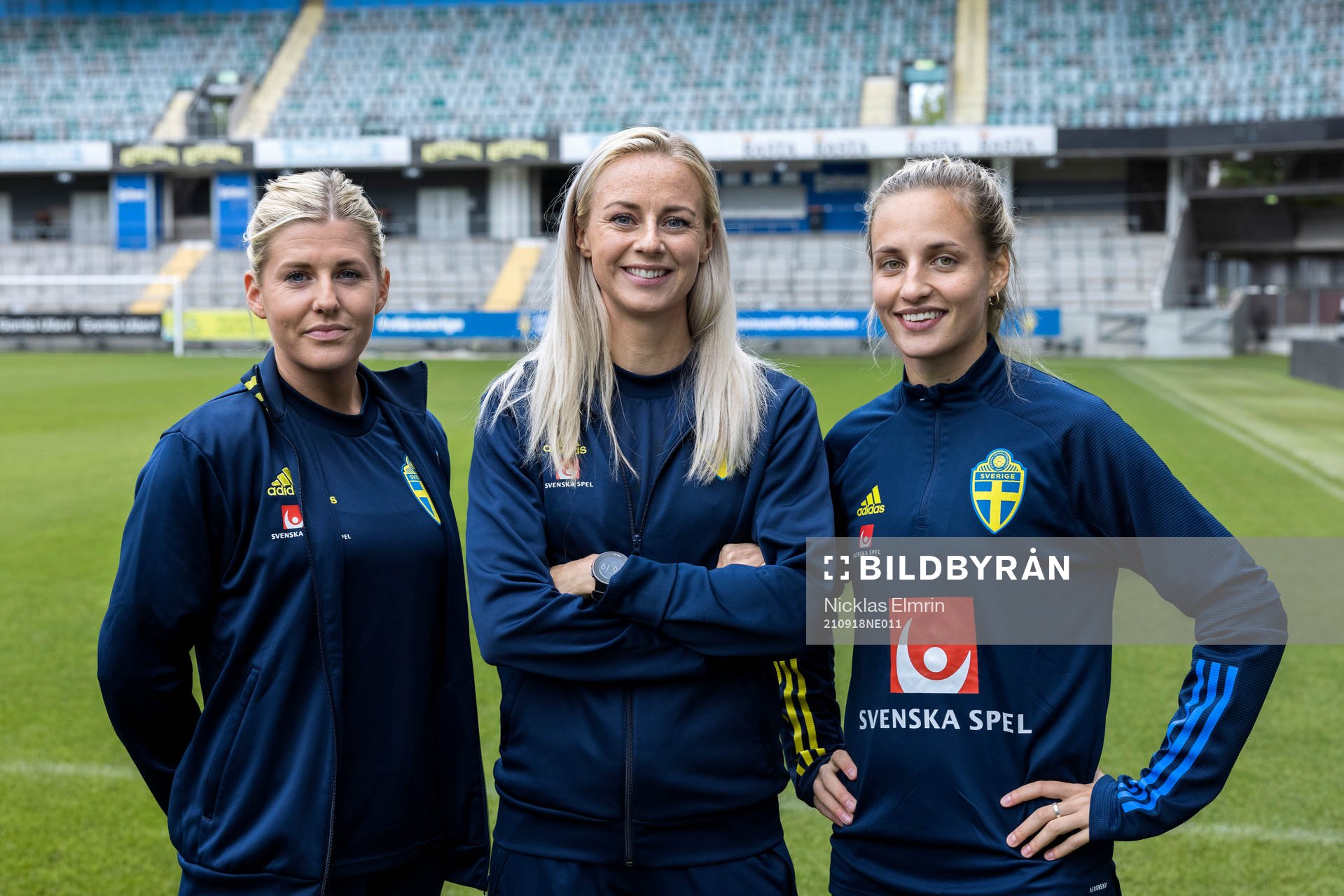 Sveriges Olivia Schough, Amanda Ilestedt och Nathalie
