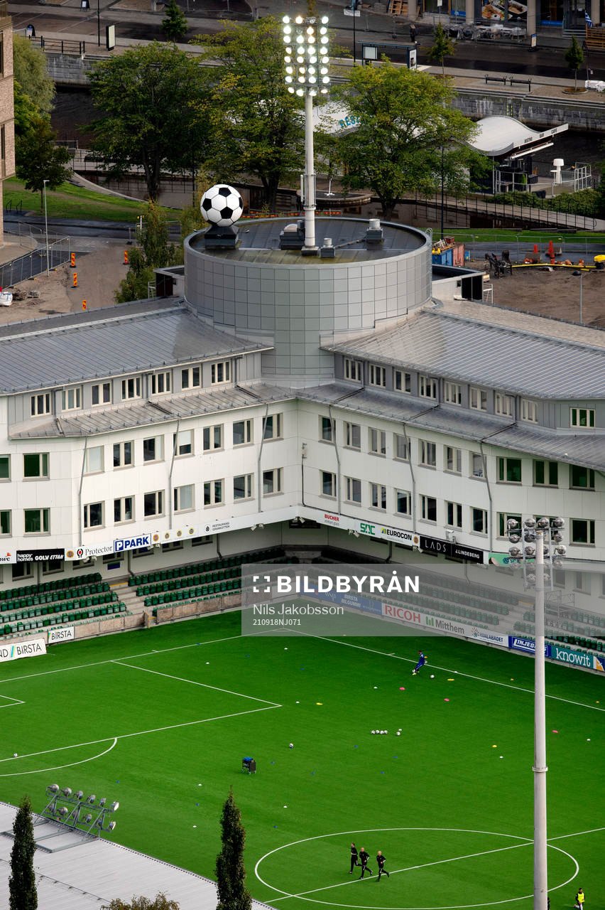 NP3 arena innan fotbollsmatchen i Superettan mellan GIF