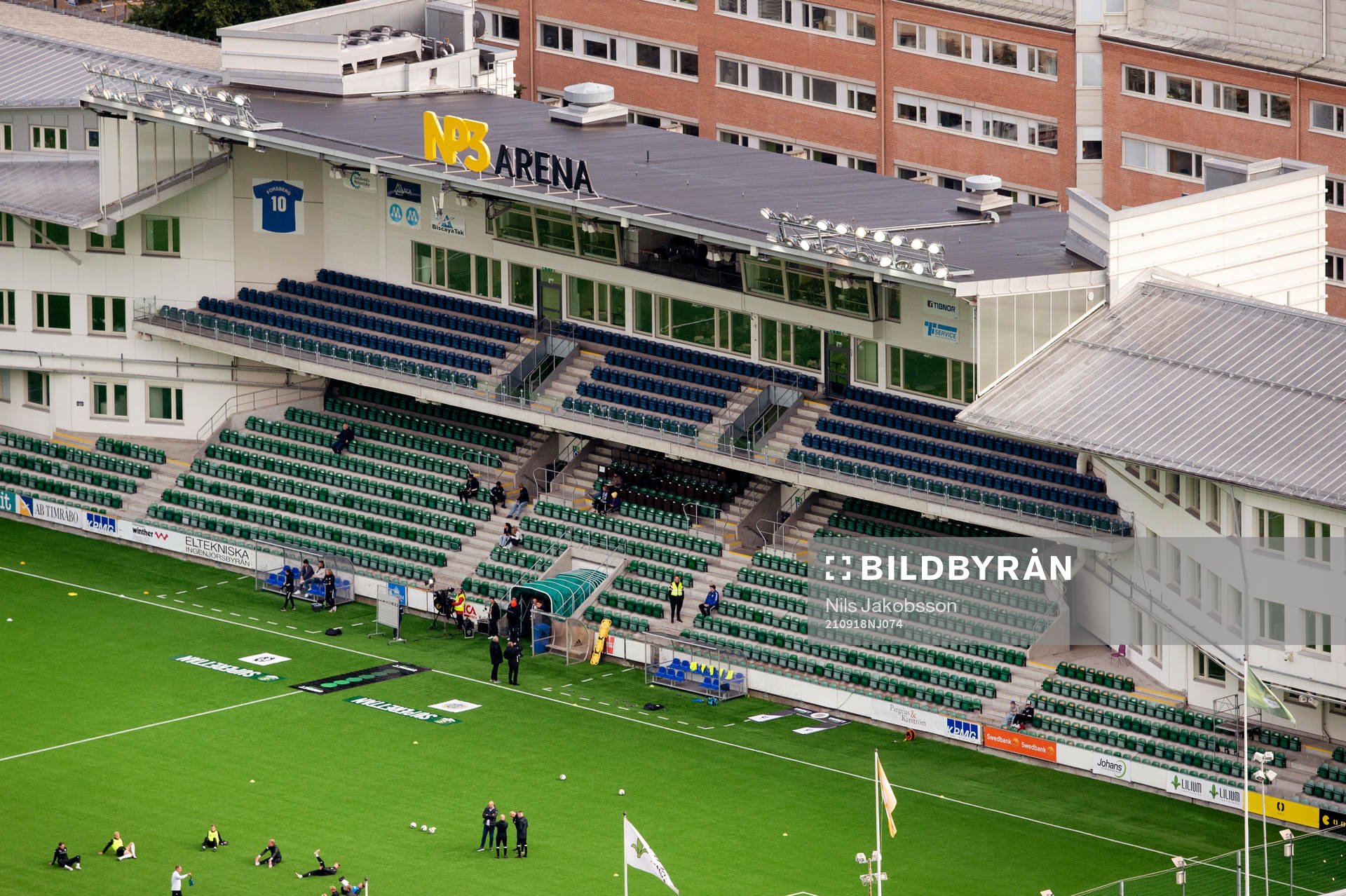 NP3 arena innan fotbollsmatchen i Superettan mellan GIF