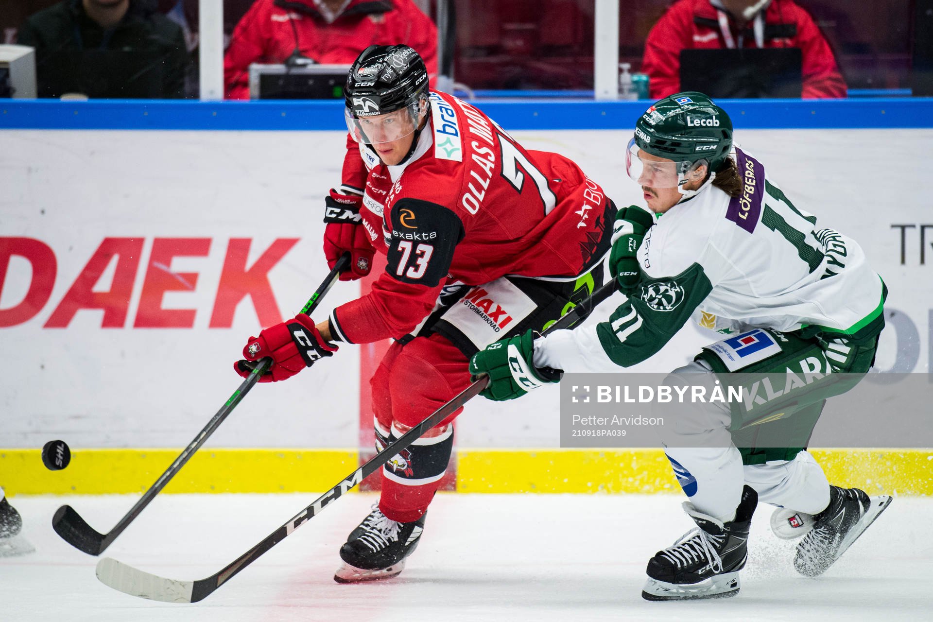 Malmö Redhawks Adam Ollas Mattsson och Färjestads Joakim