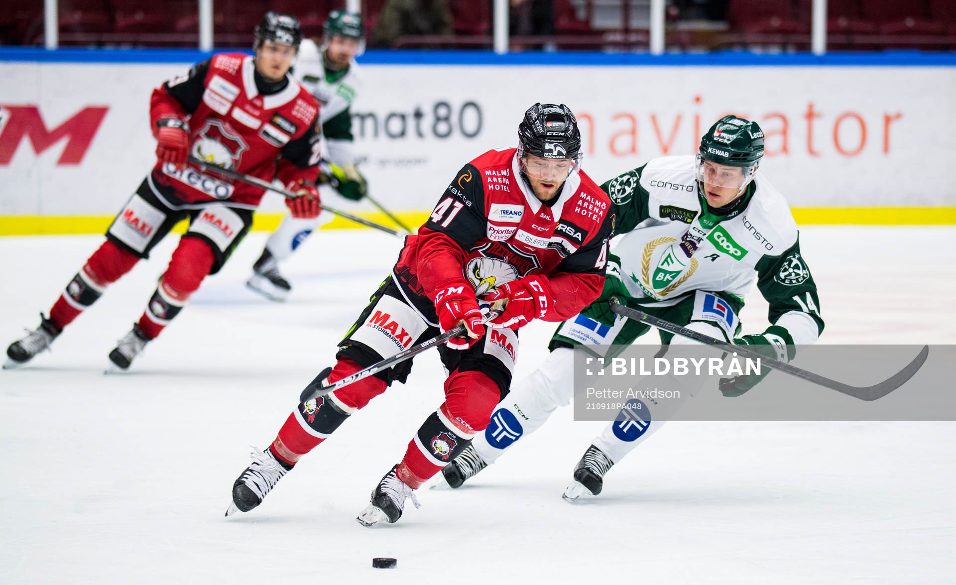 Malmö Redhawks Jaedon Descheneau och Färjestads Victor