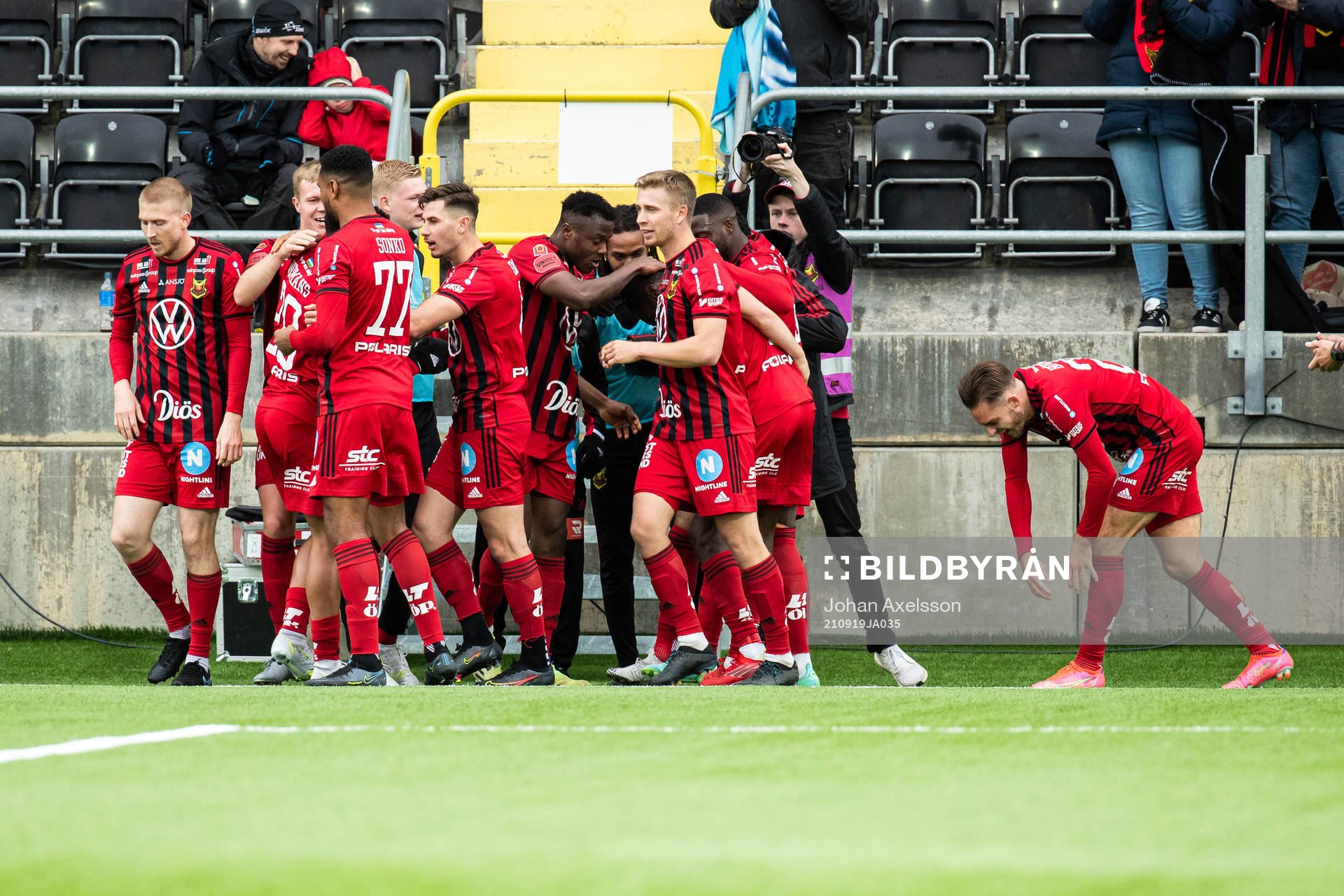 Östersunds spelare jublar