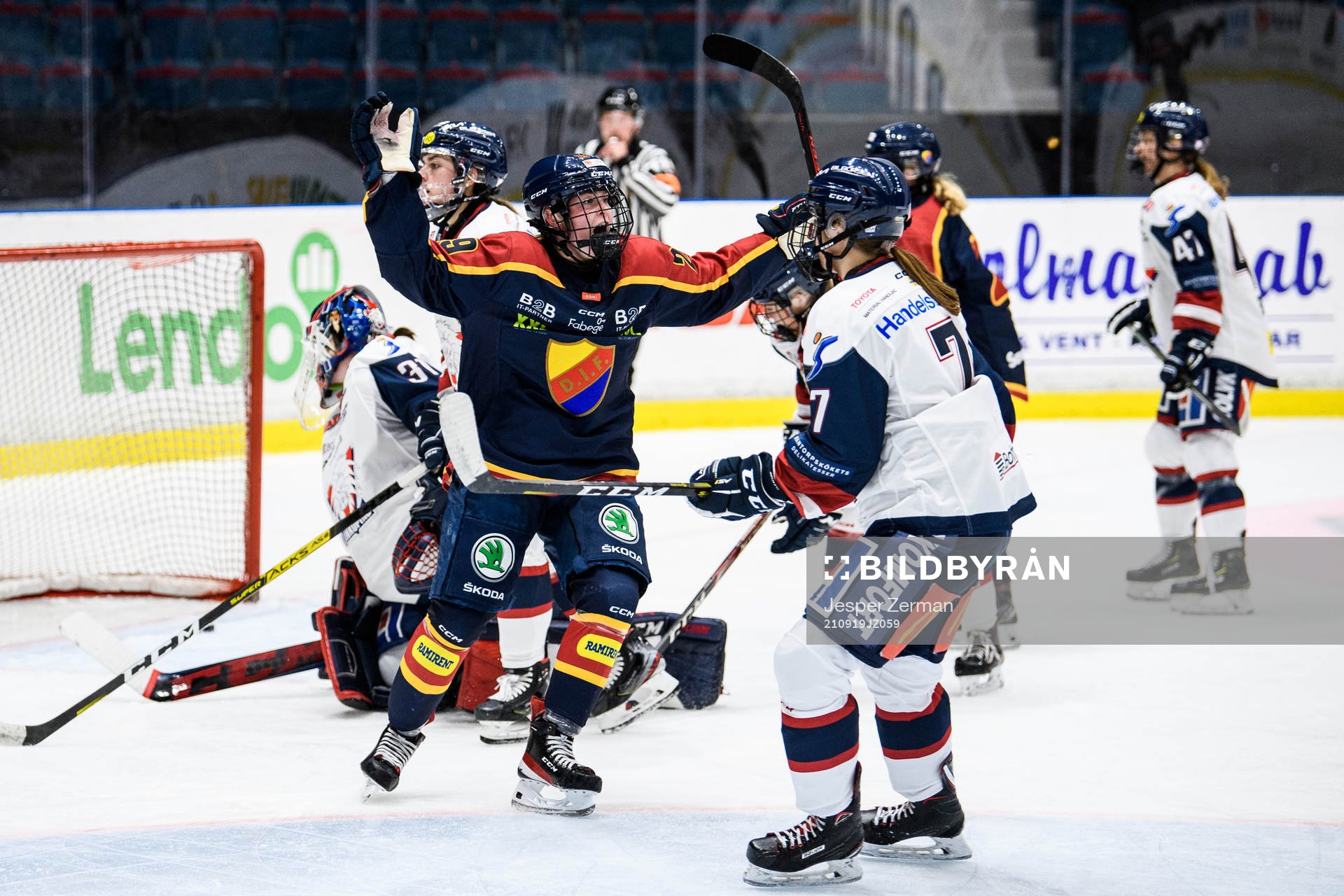 Djurgårdens Maria Lindberg jublar