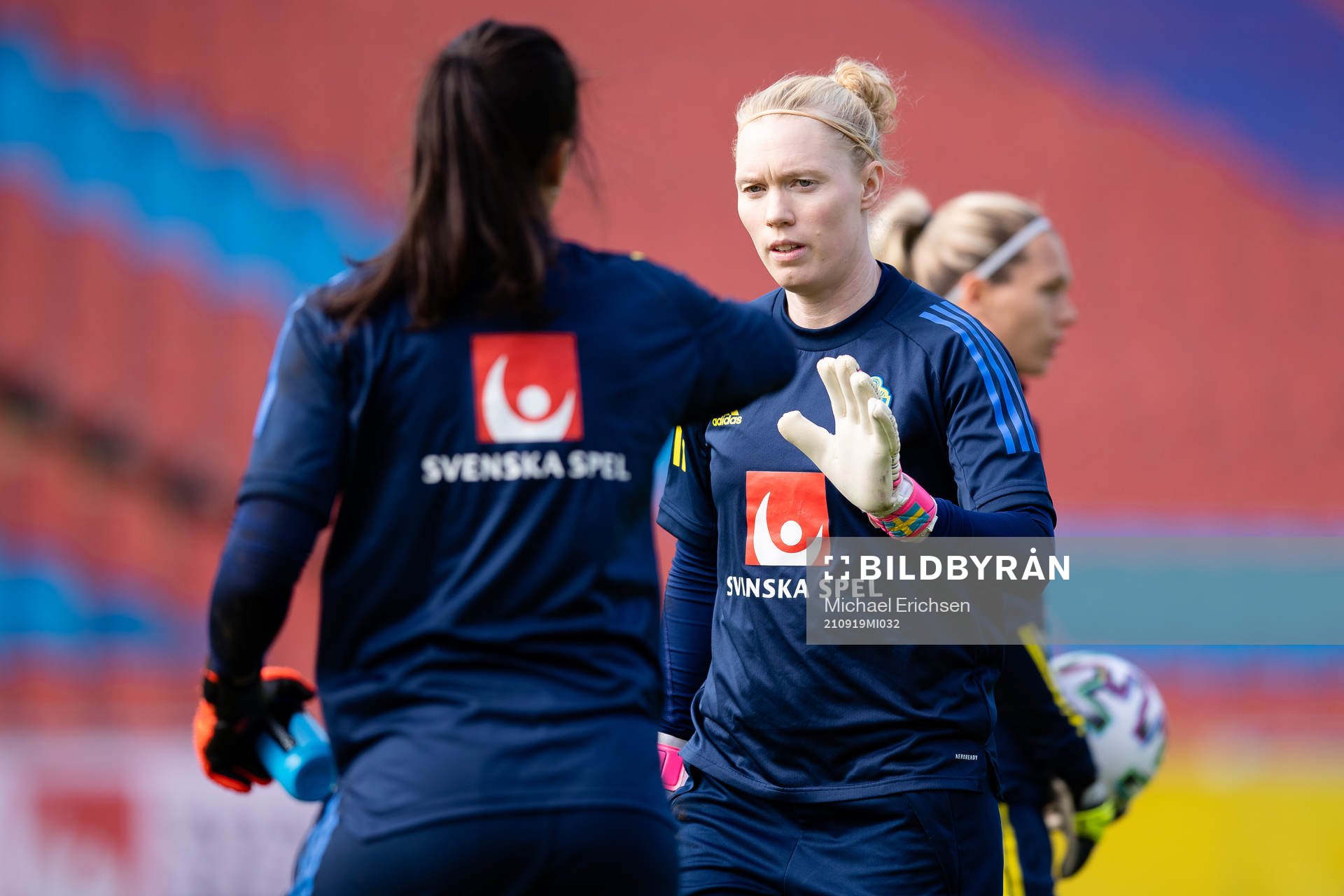 Goalkeeper Hedvig Lindahl and goalkeeper Zecira Musovic of