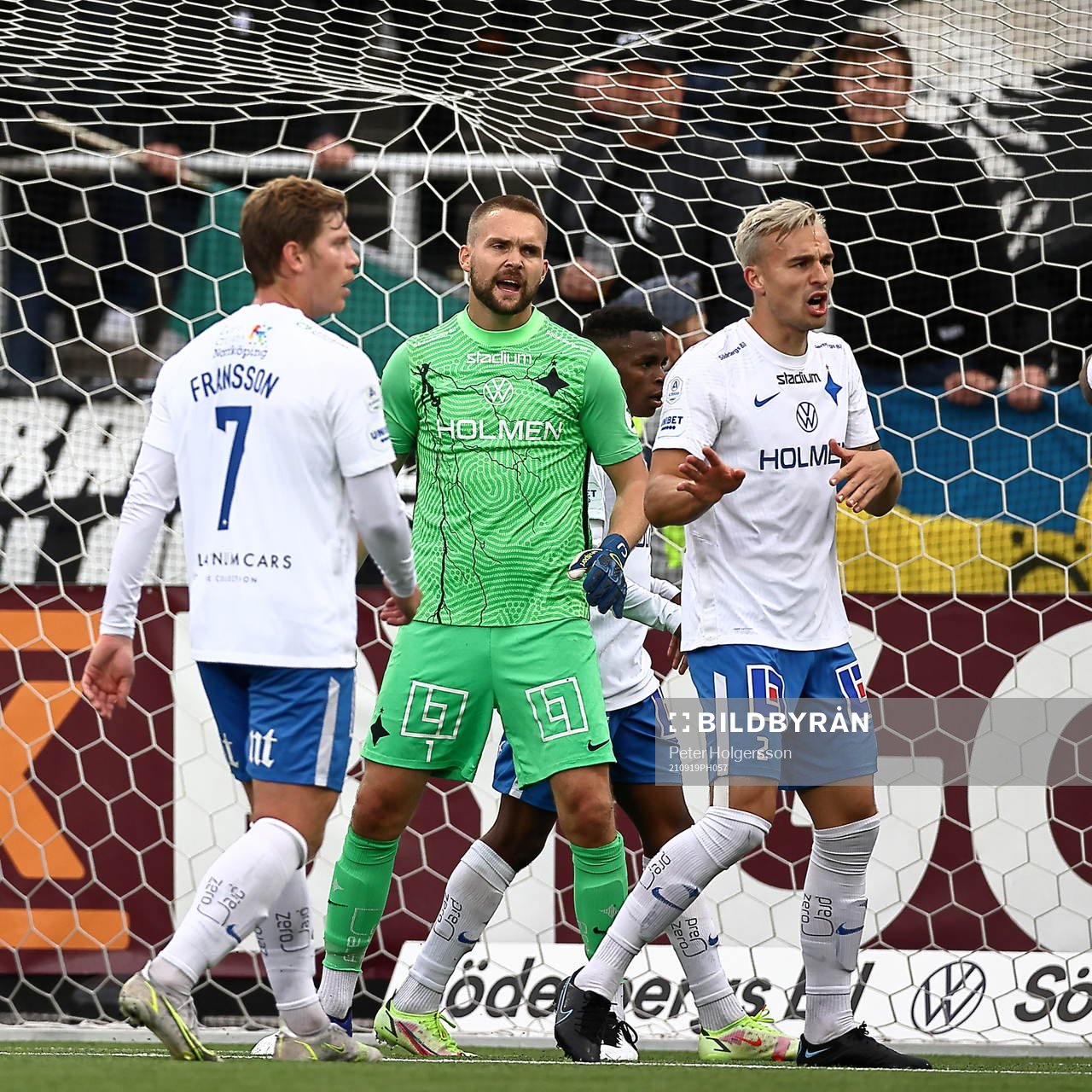 IFK Norrköpings målvakt Oscar Jansson och Henrik Castegren