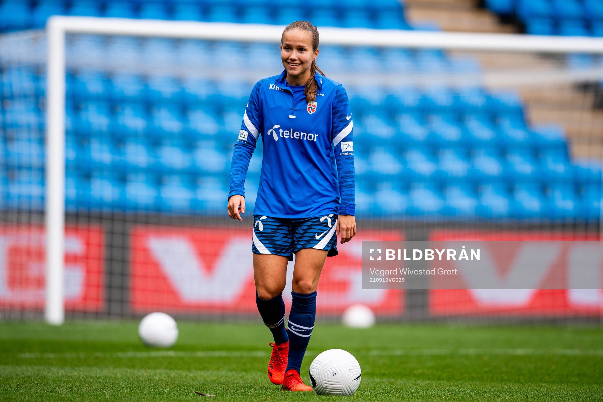 Guro Reiten of the Norwegian women's national football team