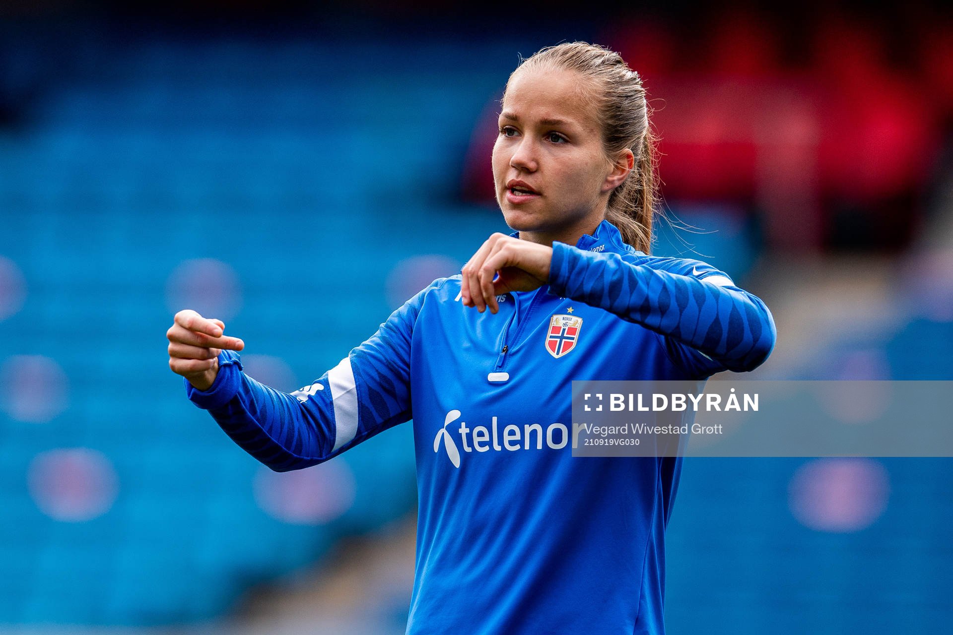 Guro Reiten of the Norwegian women's national football team