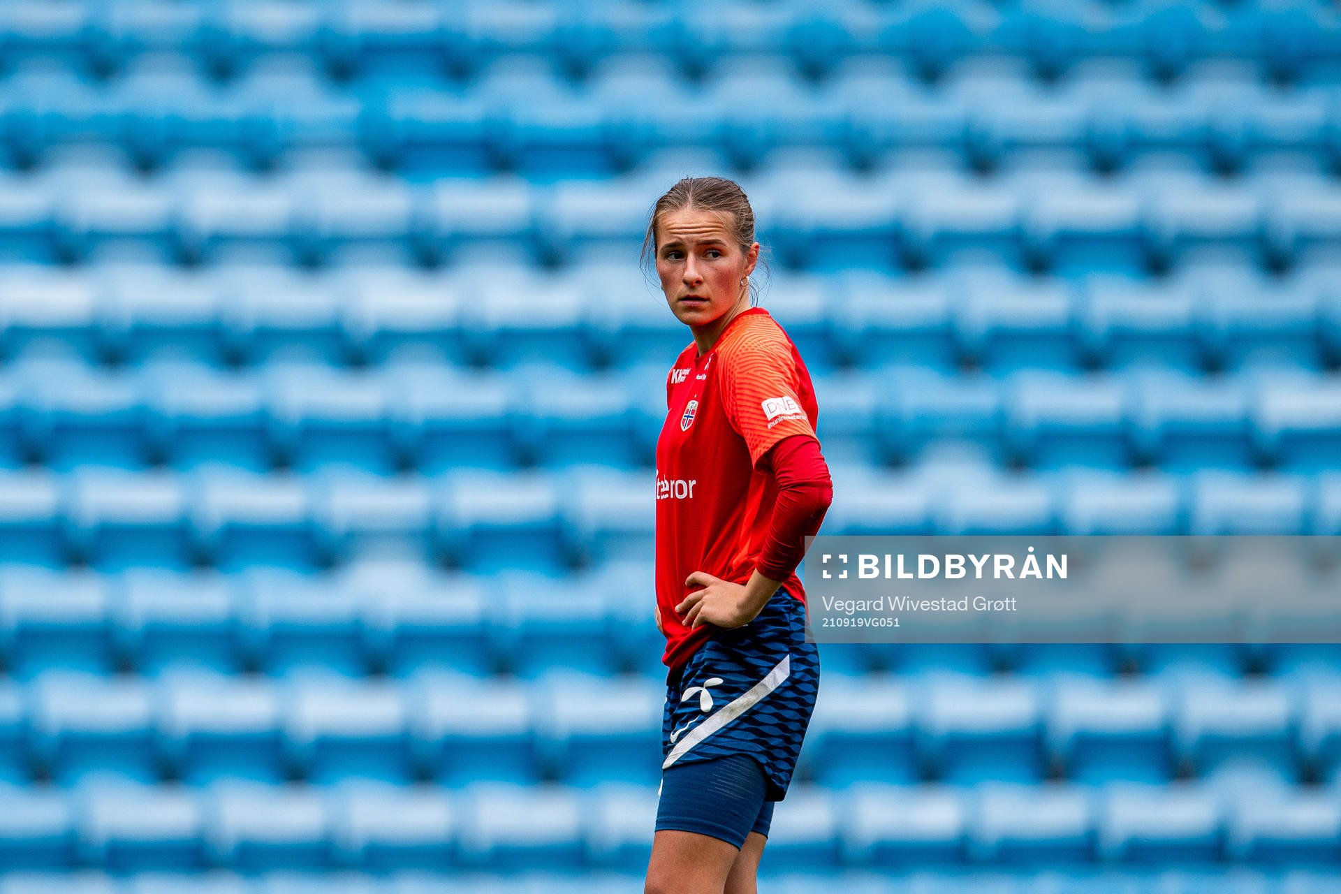 Goalkeeper Rugile Maria Rulyte of the Norwegian women's
