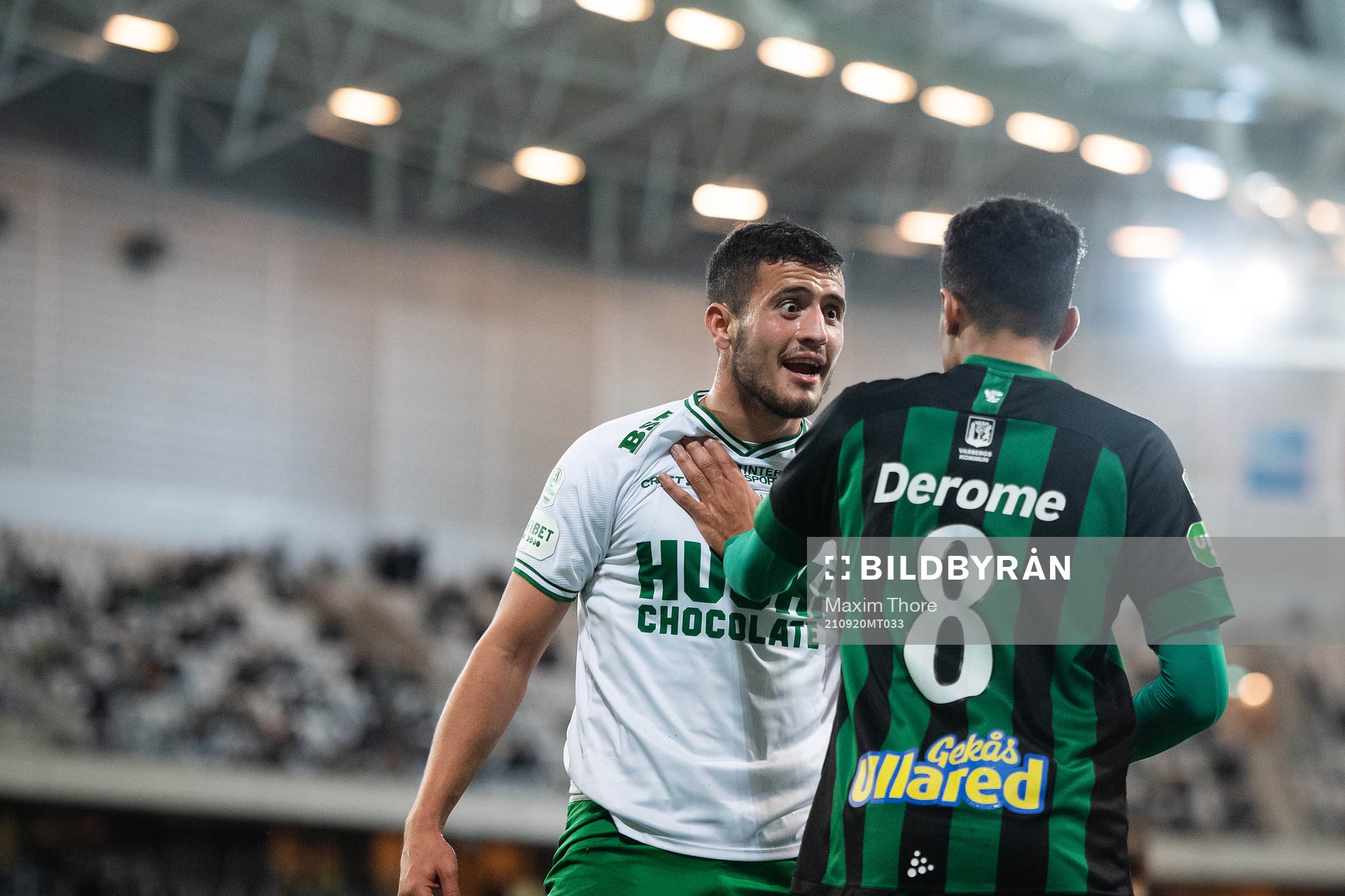Hammarbys Astrit Selmani och Varbergs Luke le Roux