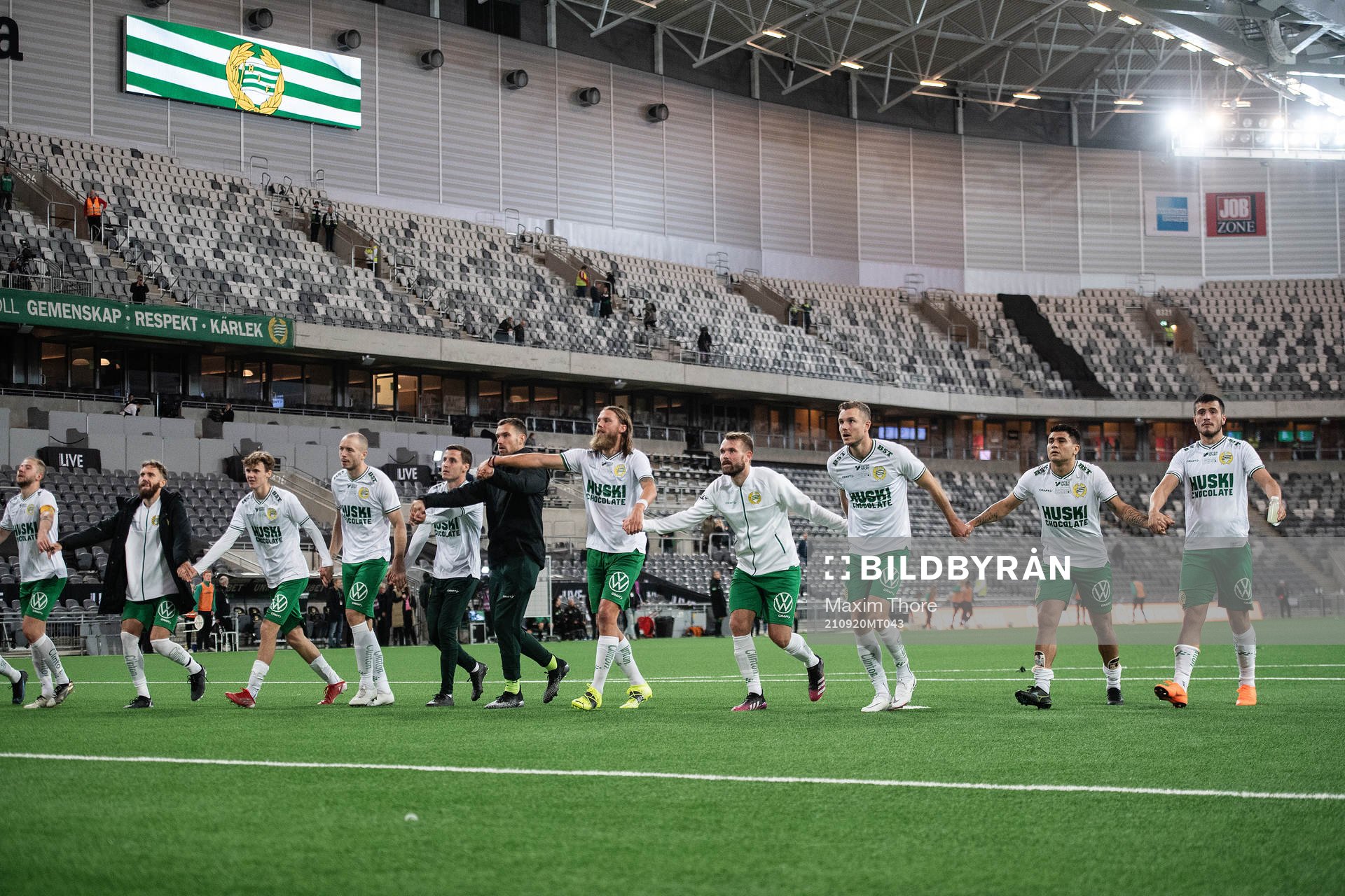 Hammarbys spelare jublar
