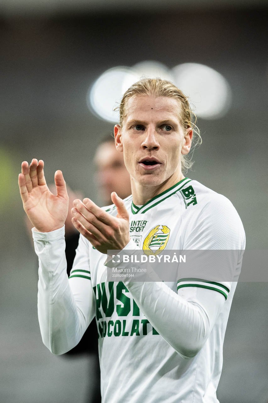 Hammarbys Gustav Ludwigson jublar