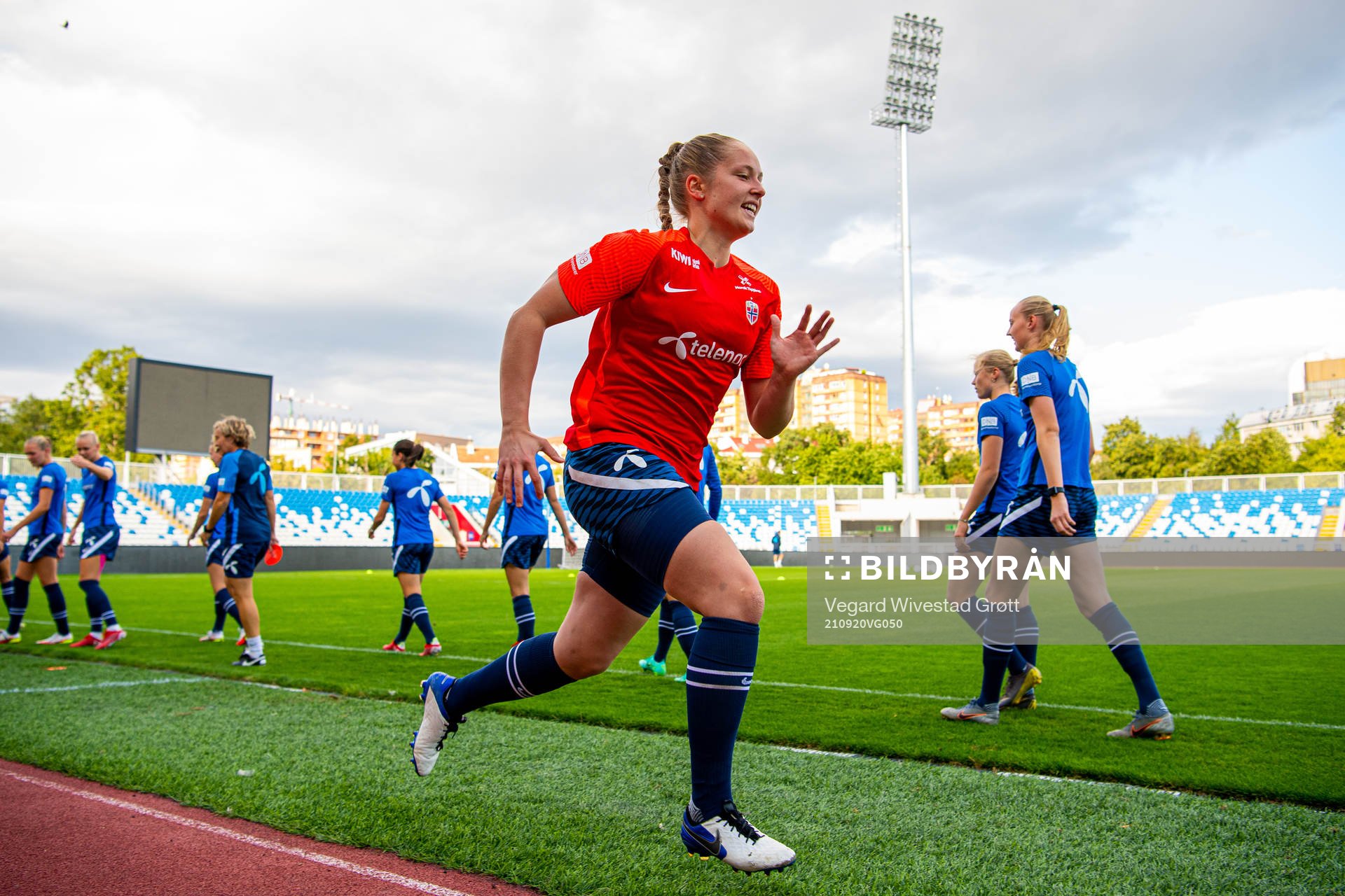 Goalkeeper Aurora Mikalsen of the Norwegian women's