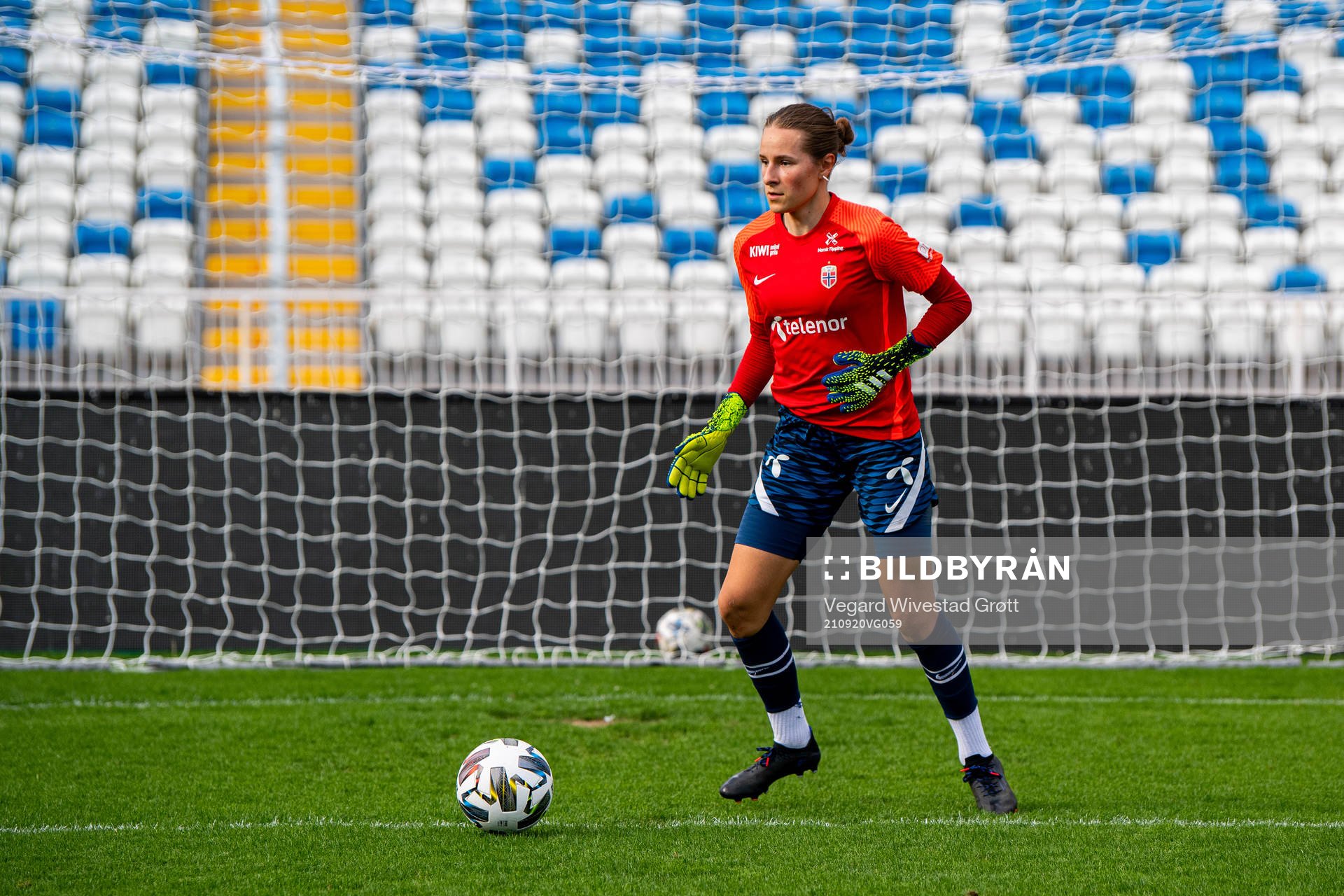 Goalkeeper Rugile Maria Rulyte of the Norwegian women's