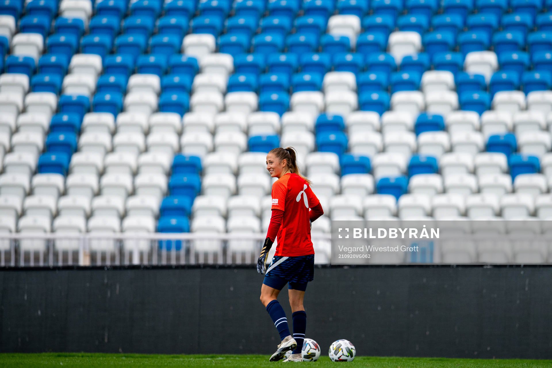 Goalkeeper Cecilie Fiskerstrand of the Norwegian women's