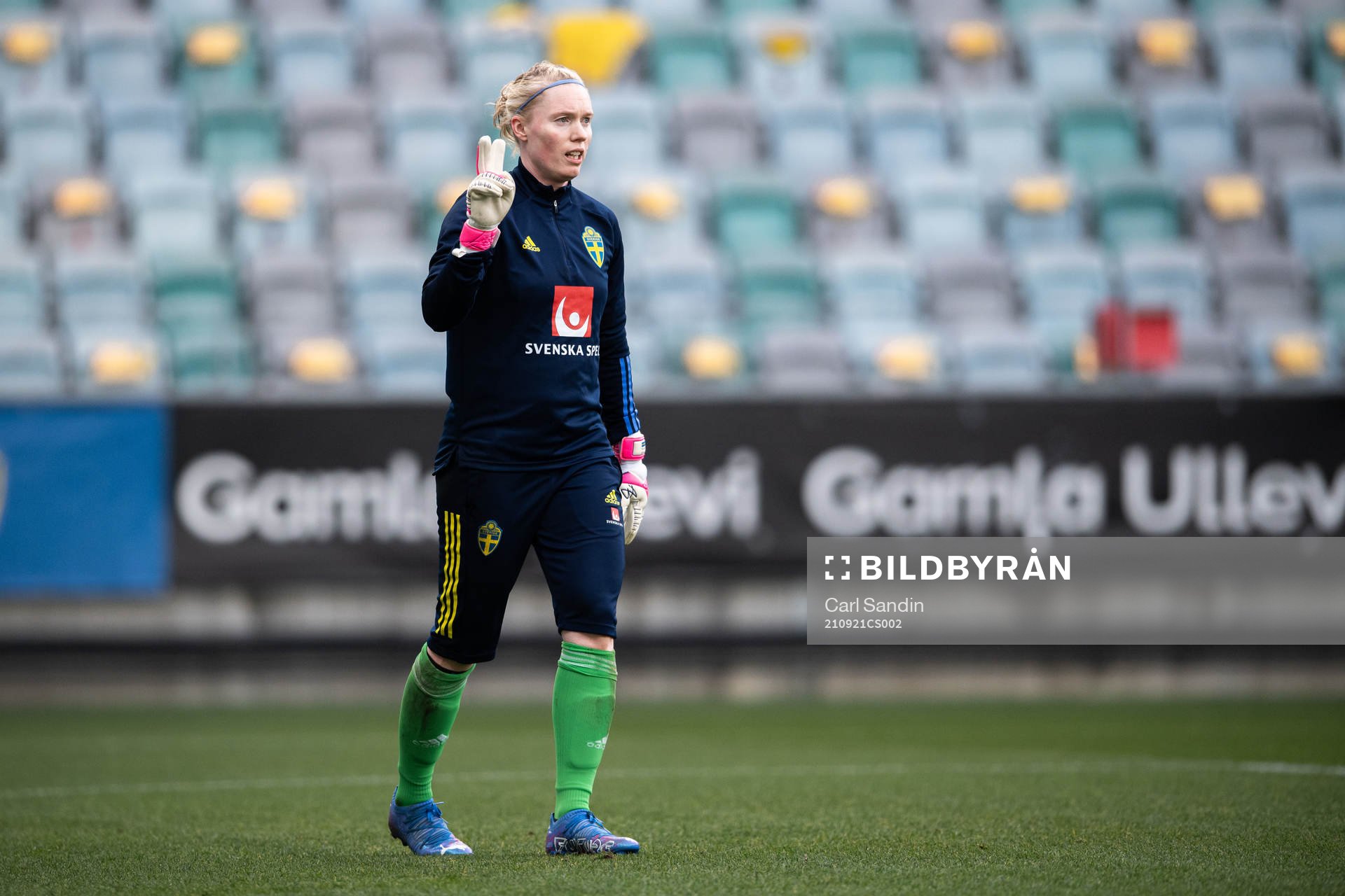Goalkeeper Hedvig Lindahl of Sweden