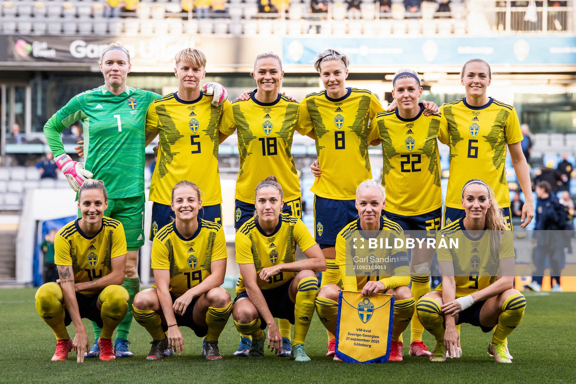 The starting eleven of Sweden
