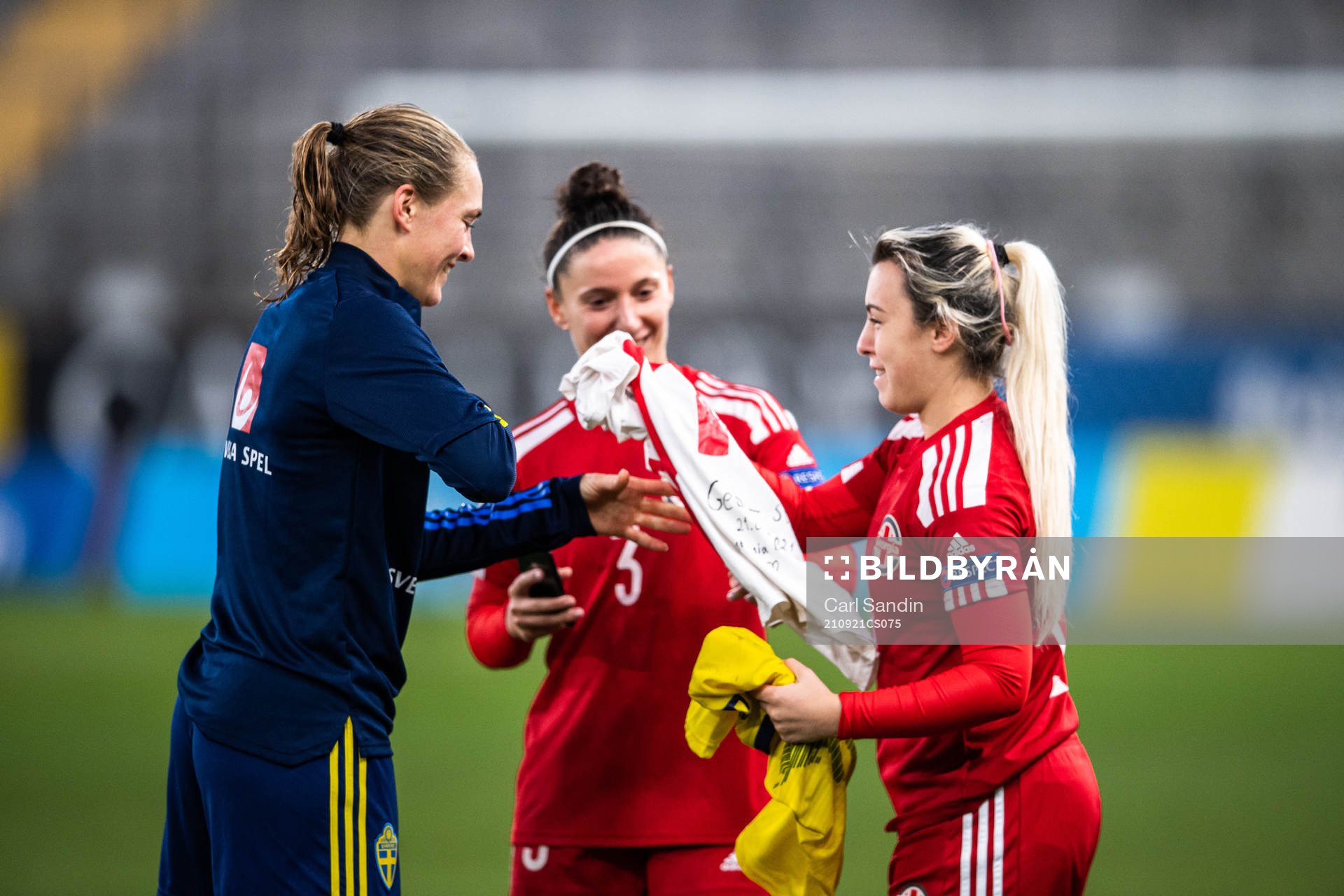 Magdalena Eriksson of Sweden and Anastasia Bolkvadze of