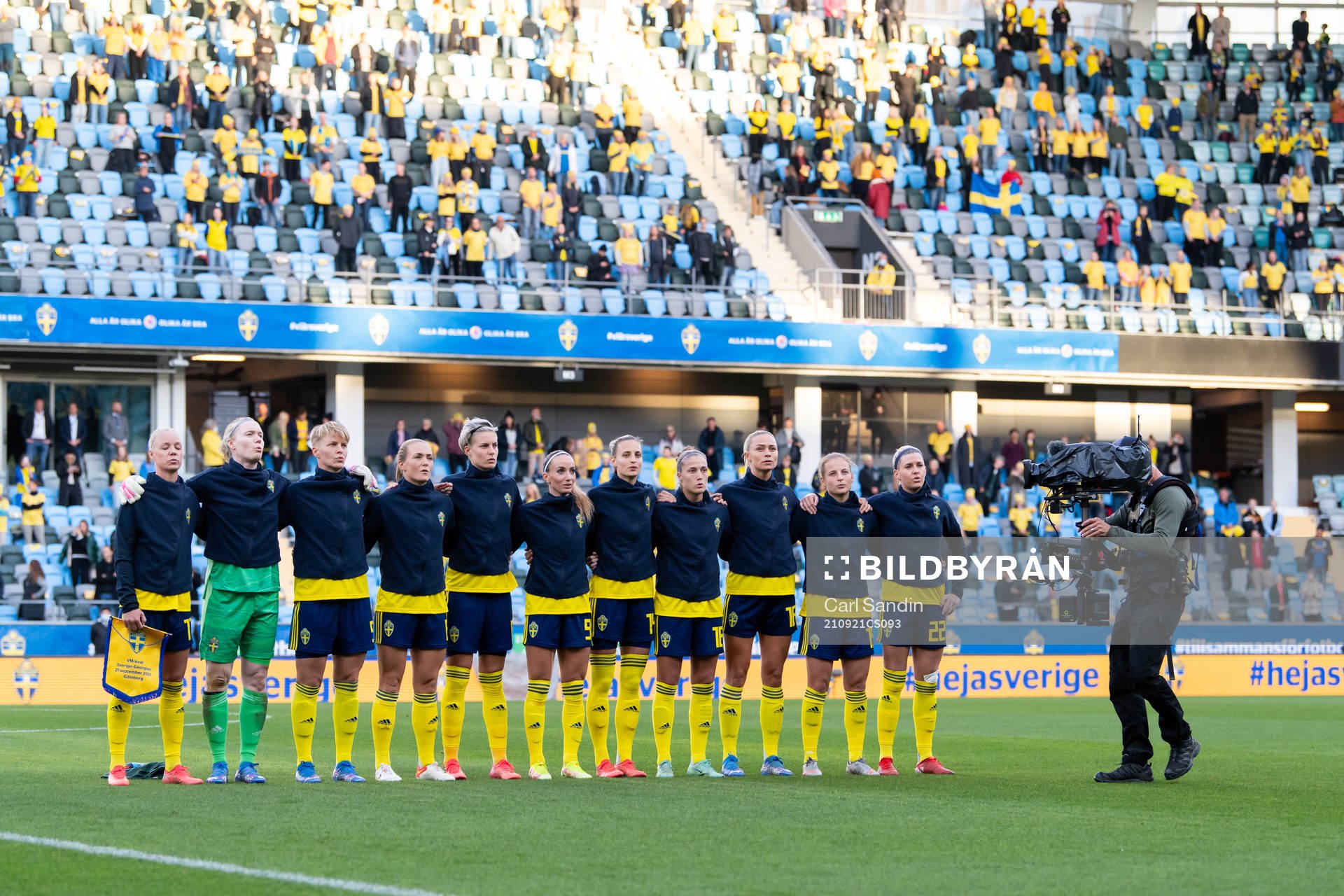 The Swedish team at lineup