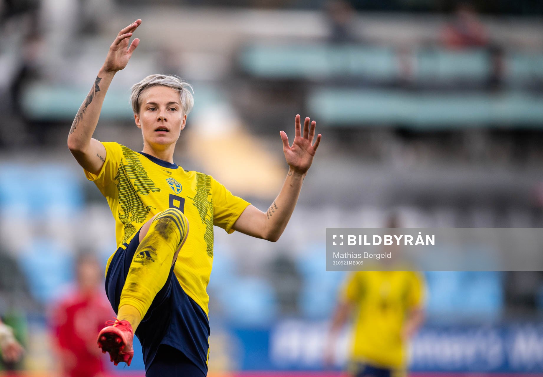 Lina Hurtig of Sweden reacts