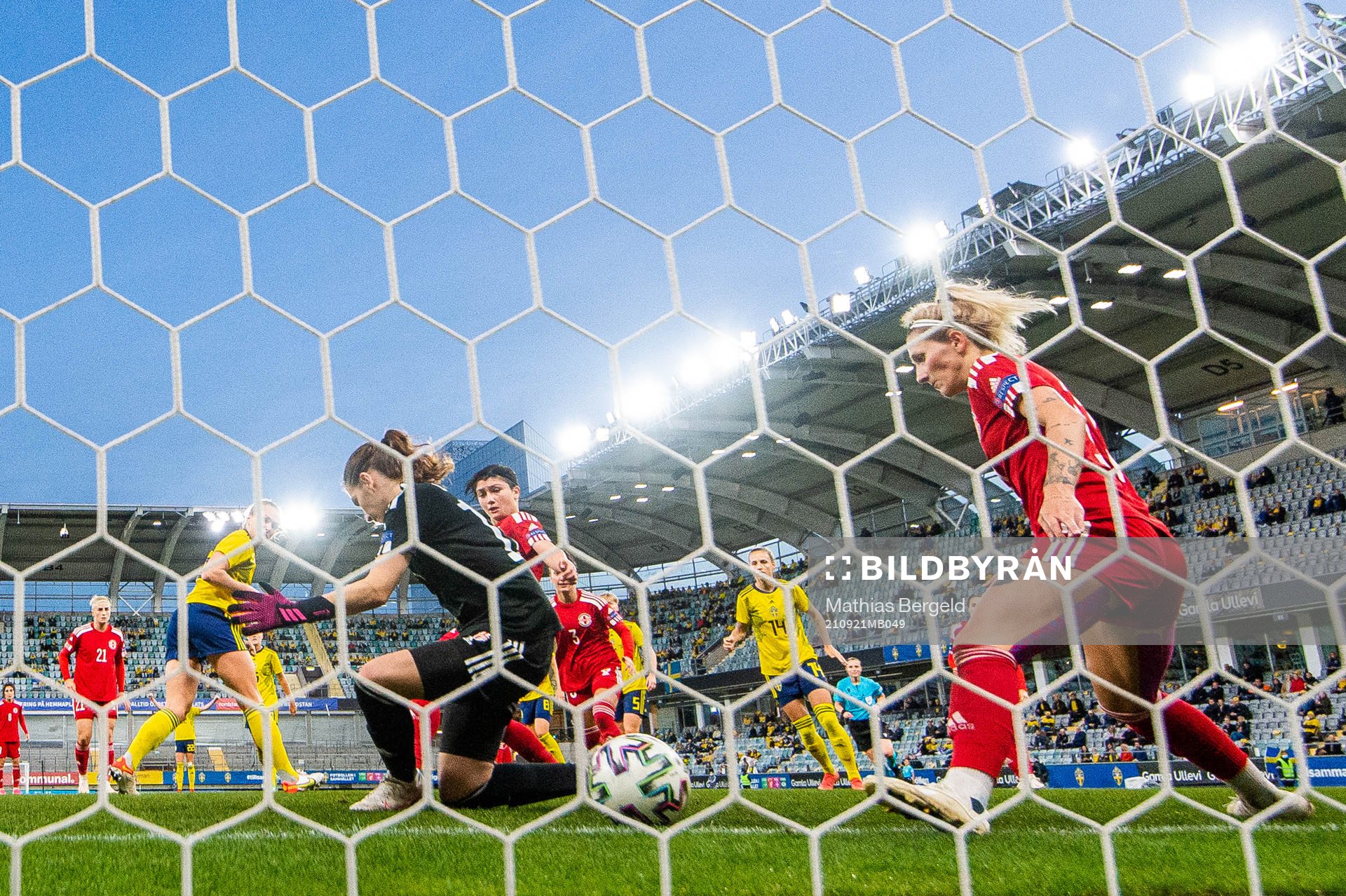 Magdalena Eriksson of Sweden scores 2-0 behind goalkeeper